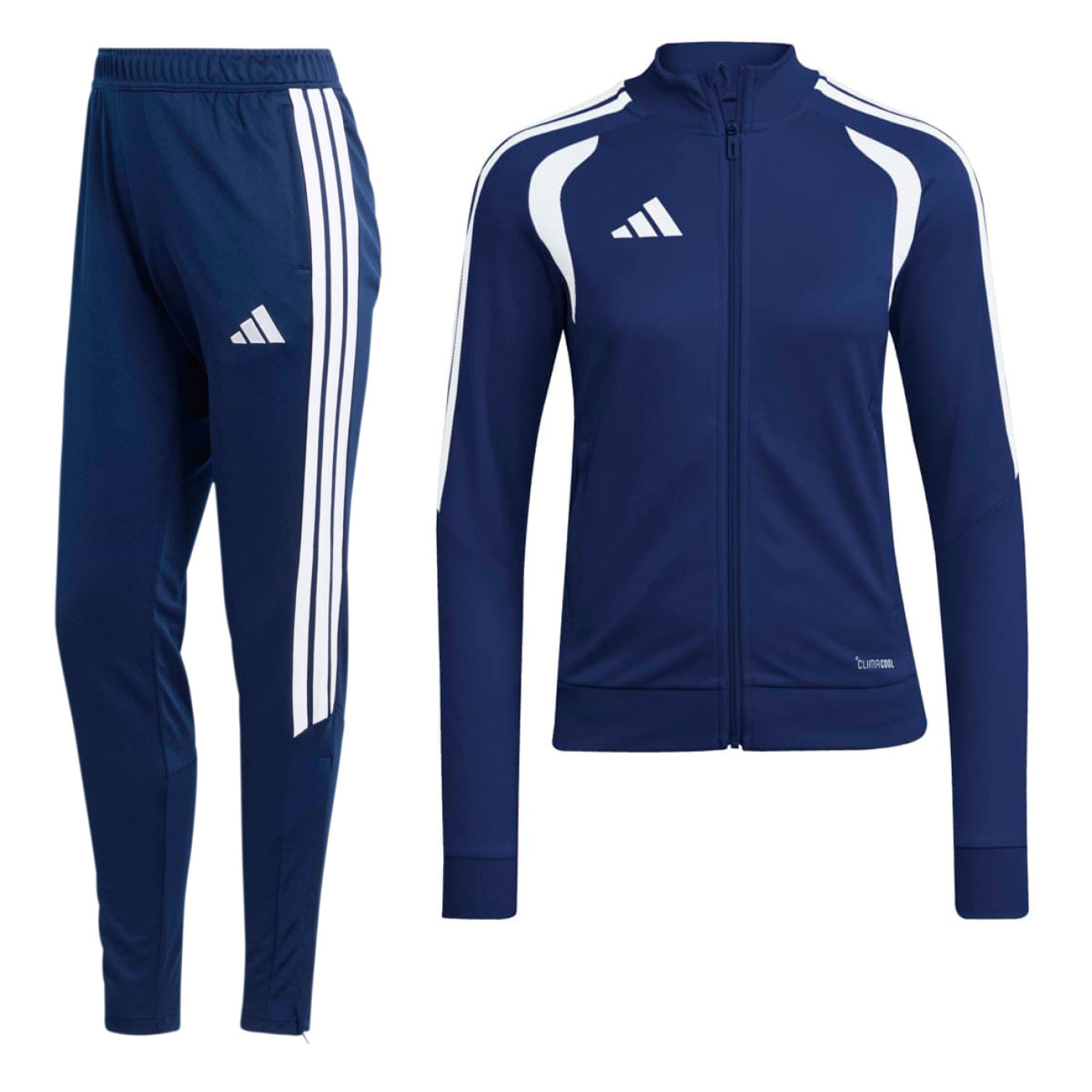 Survêtement zippé adidas Tiro 26 League pour femmes, bleu foncé et blanc