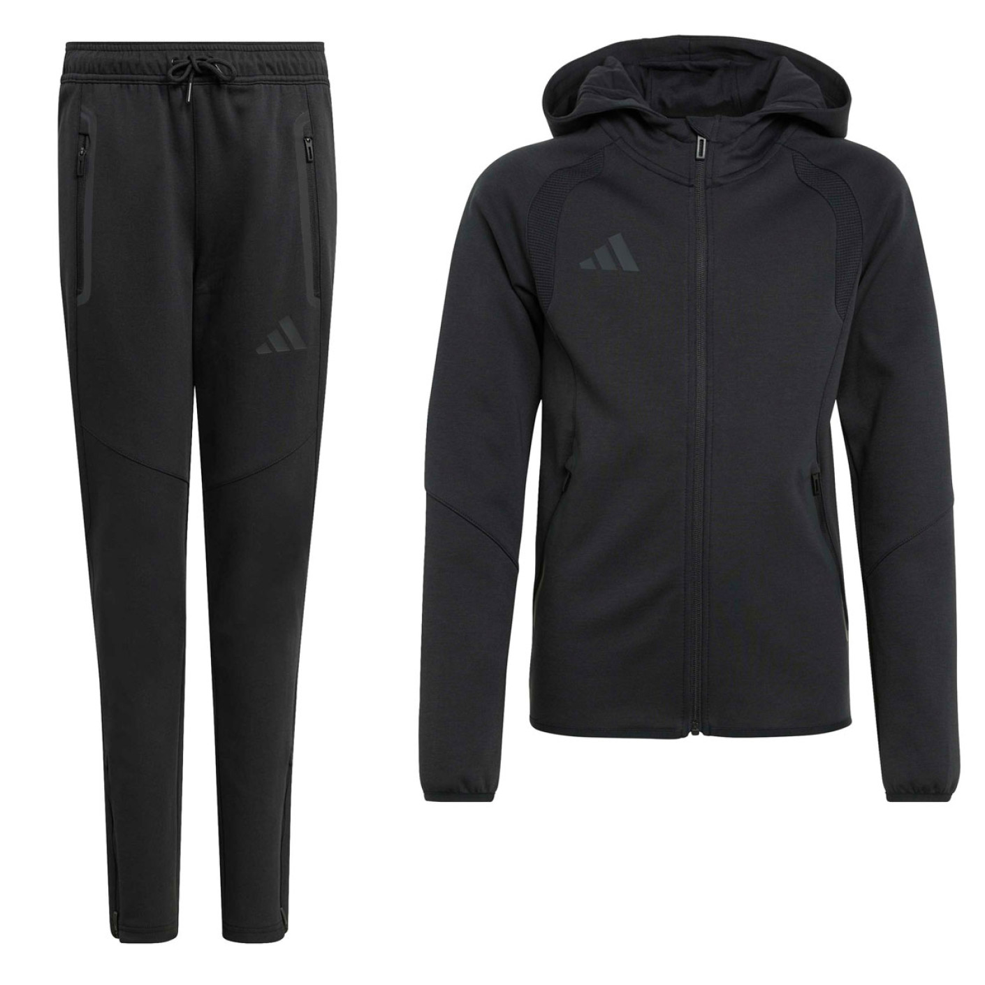 Combinaison de jogging à fermeture éclair intégrale adidas Tiro Travel pour Enfants, noire