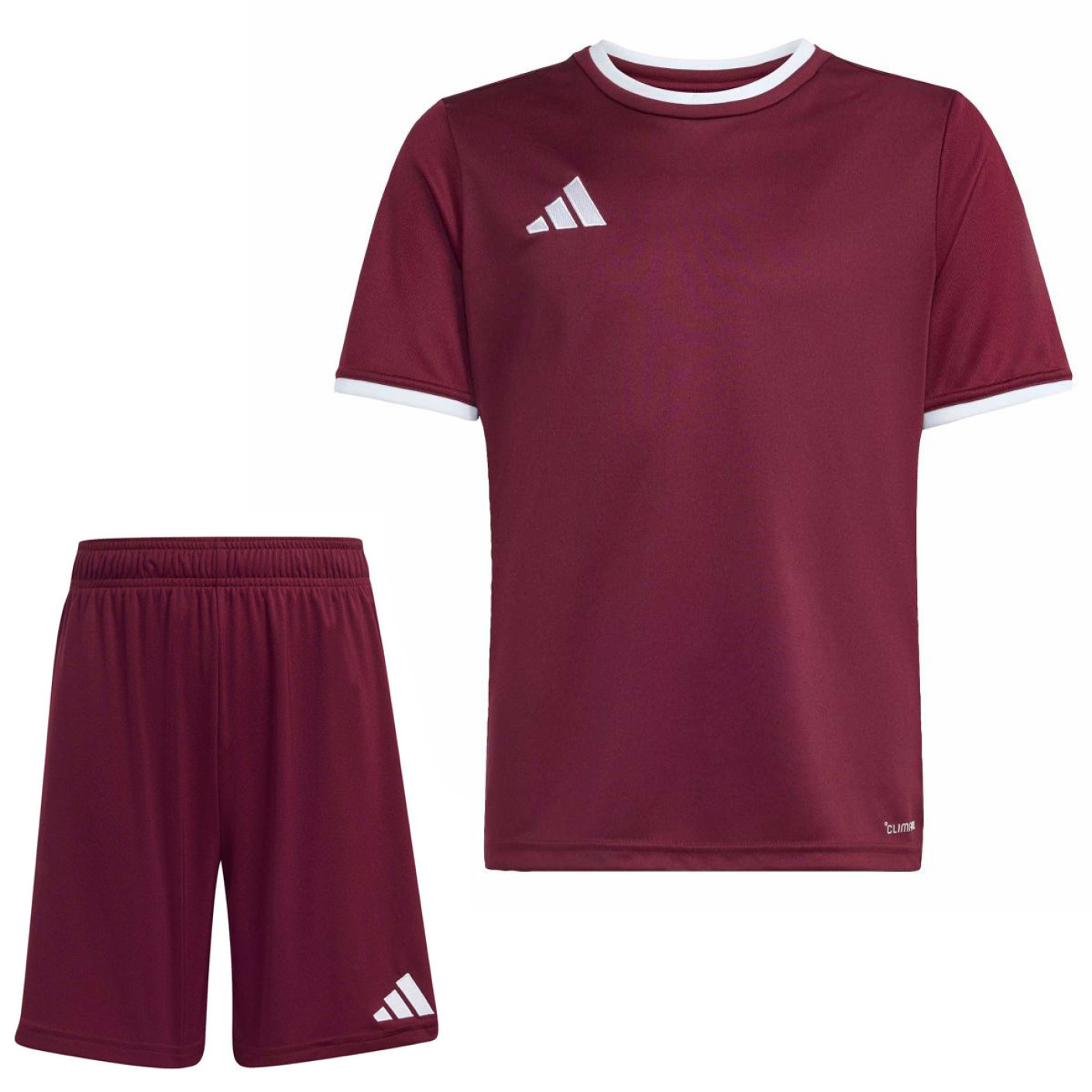 Kit de football adidas Entrada 26 pour Enfants, rouge foncé, blanc