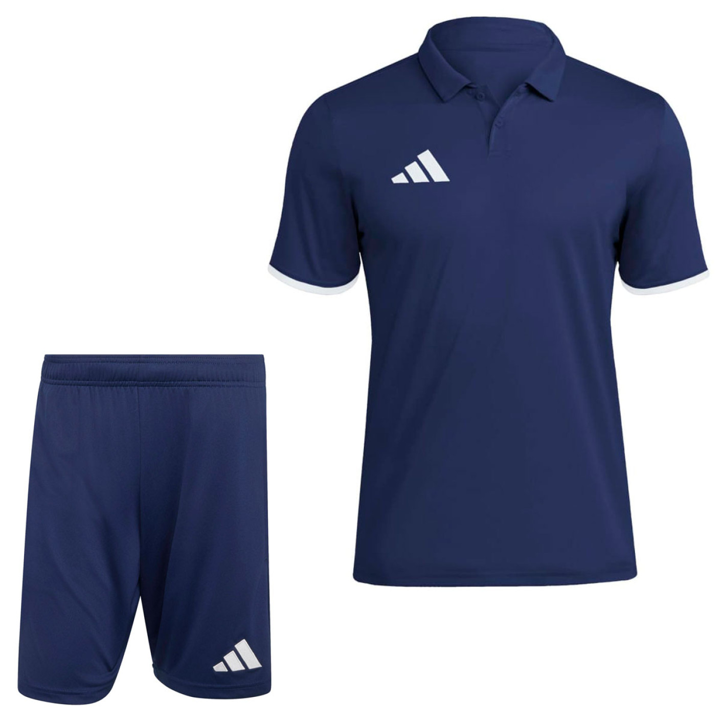 Ensemble d'entraînement adidas Entrada 26 Polo bleu foncé et blanc