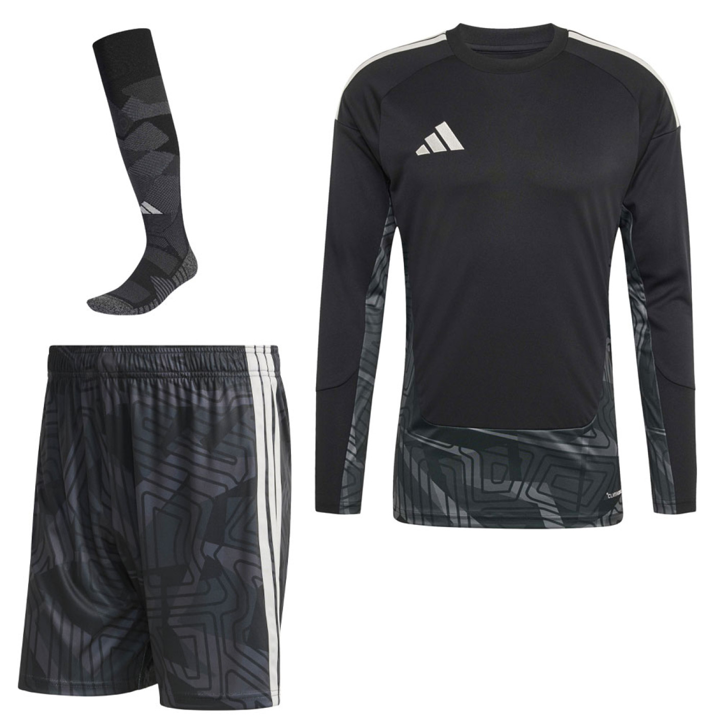 Kit de gardien de but adidas Tiro 26 Competition à manches longues, noir
