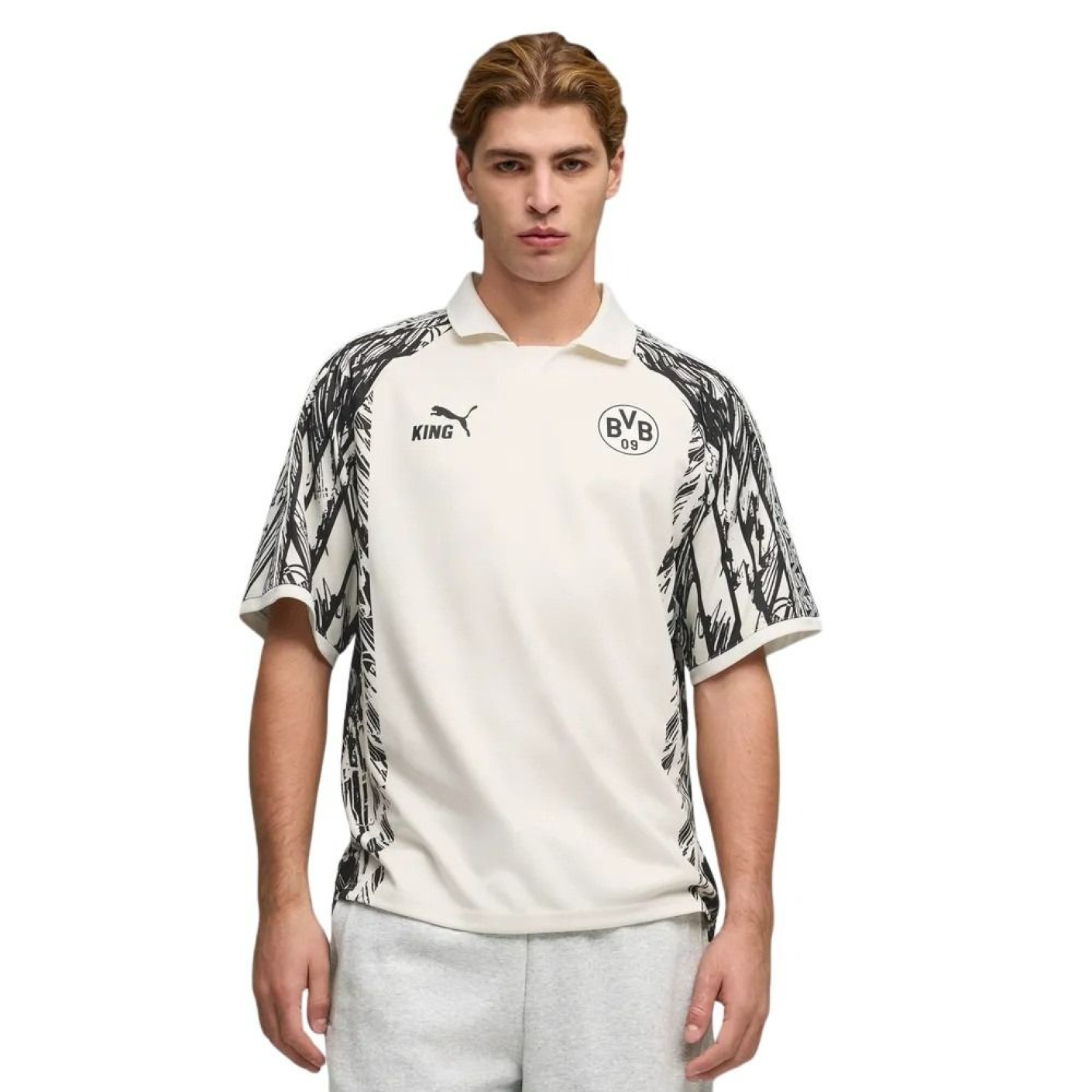 PUMA Borussia Dortmund KING T-Shirt 2025-2026 Blanc Noir