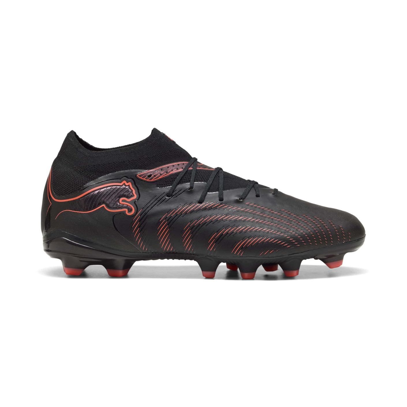 PUMA Future 9 Pro Gazon Naturel Artificiel Chaussures de Foot (MG) Noir Rouge