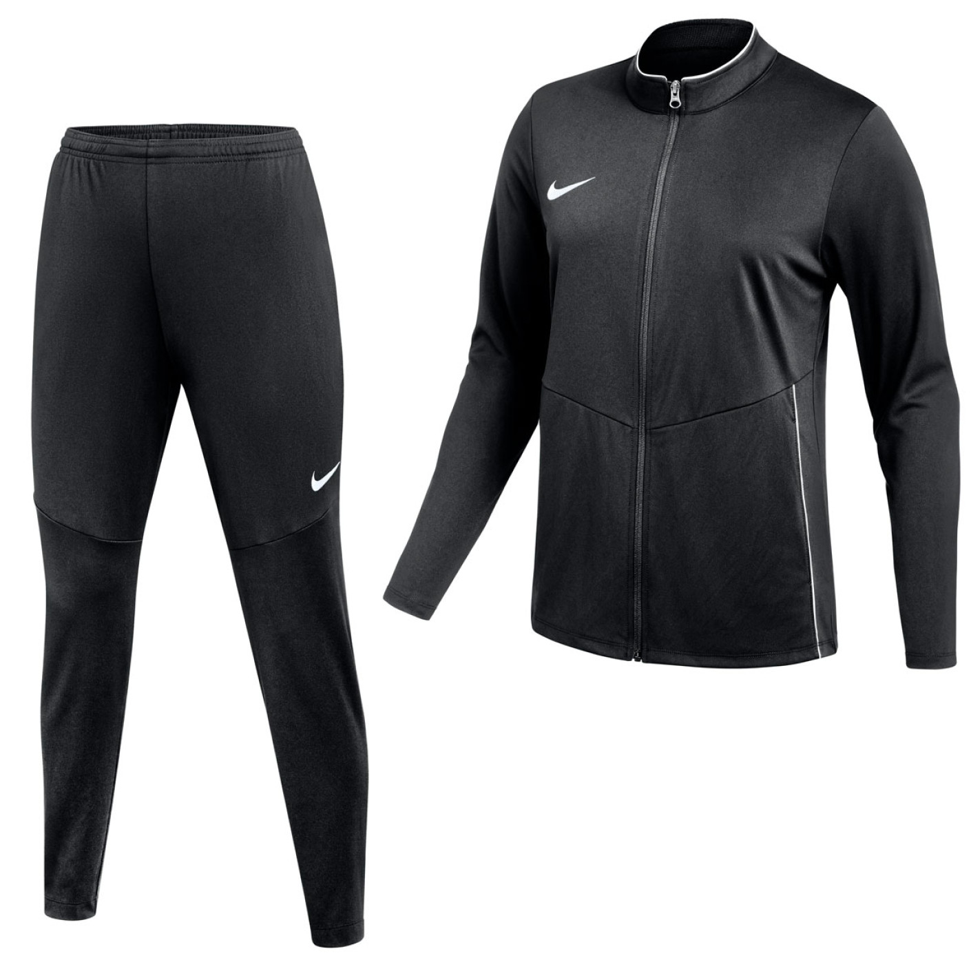 Survêtement Nike Dri-FIT Park 26 à fermeture éclair pour Femmes, noir et blanc
