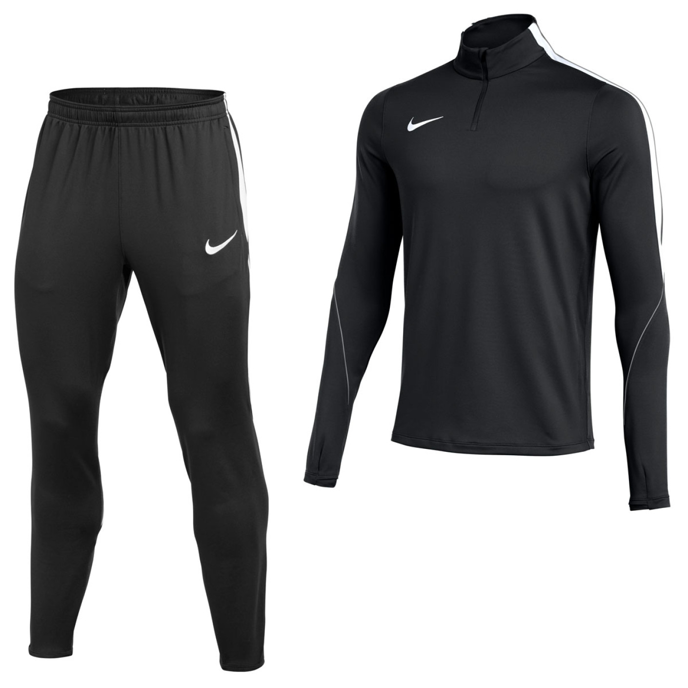 Survêtement Nike Dri-FIT Strike 26 1/4 zippé noir et blanc