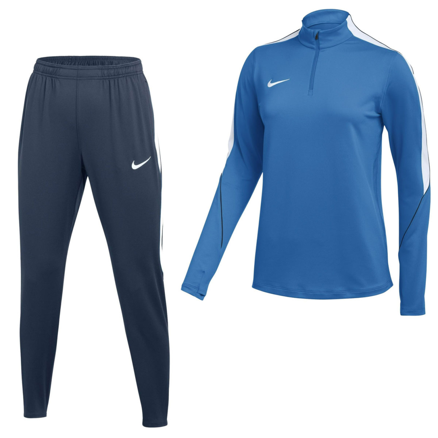 Survêtement Nike Dri-FIT Strike 26 à 1/4 fermeture éclair pour femmes, bleu, bleu foncé