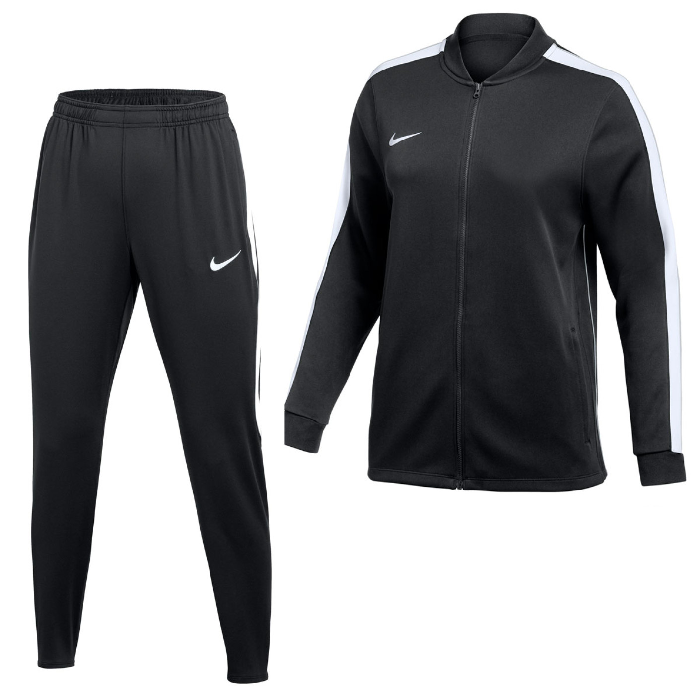 Survêtement Nike Dri-FIT Strike 26 à fermeture éclair pour Femmes, noir et blanc