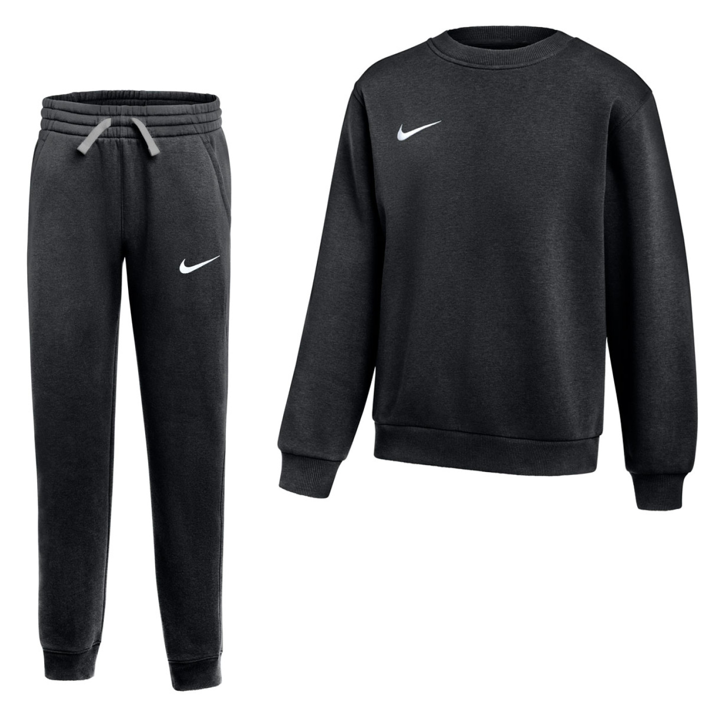 Combinaison De Jogging Nike Park 26 Fleece Crew Pour Enfants, Noir Et Blanc