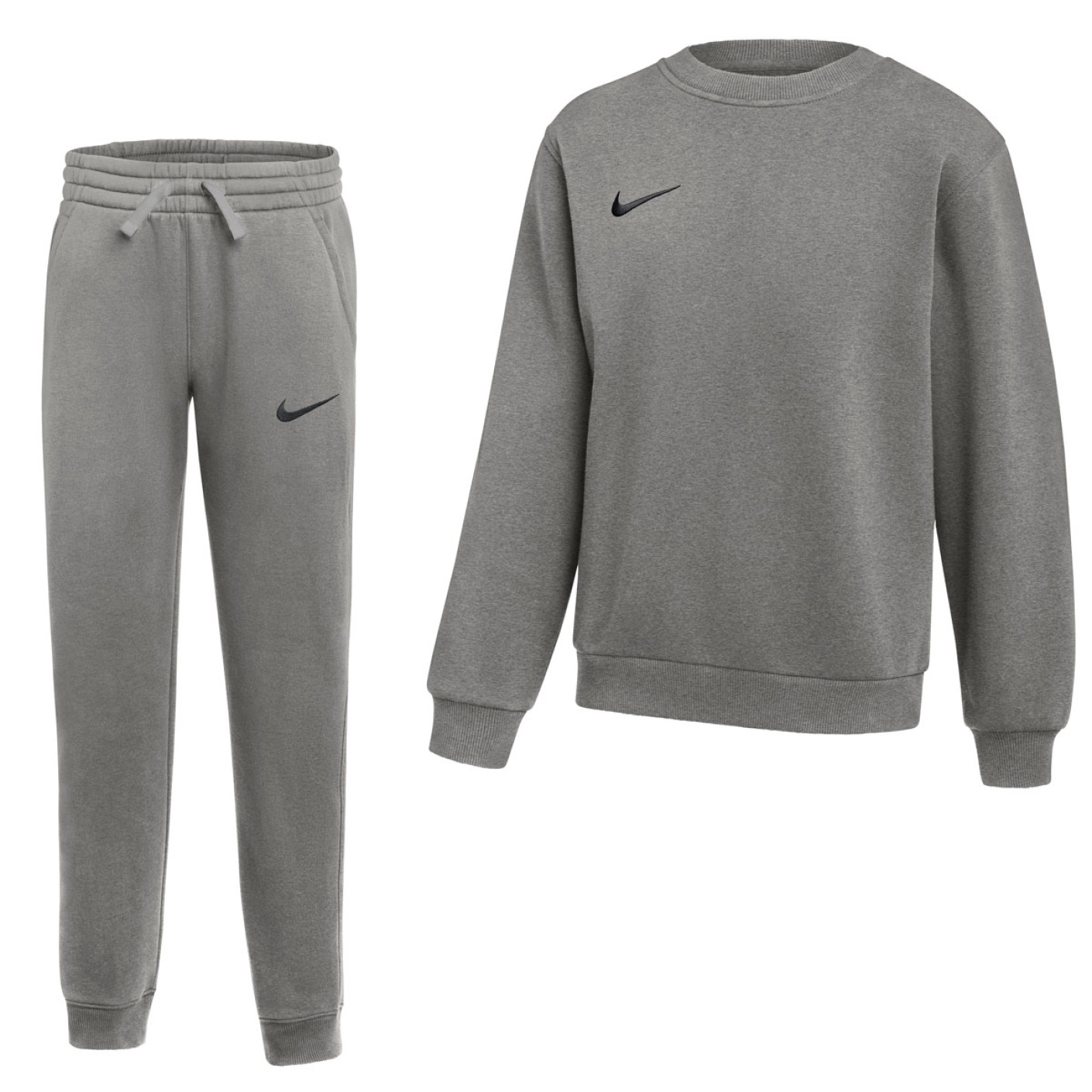Nike Park 26 Fleece Crew Joggingpak Kids Grijs Zwart