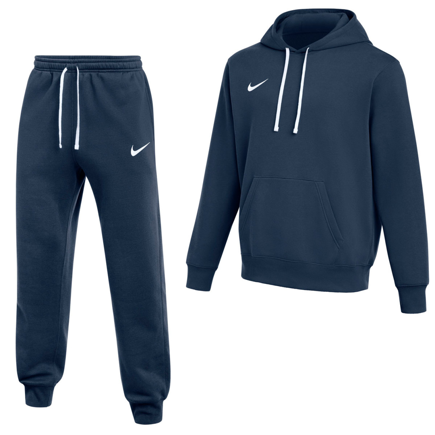 Sweatshirt à capuche en polaire Nike Park 26 bleu foncé et blanc