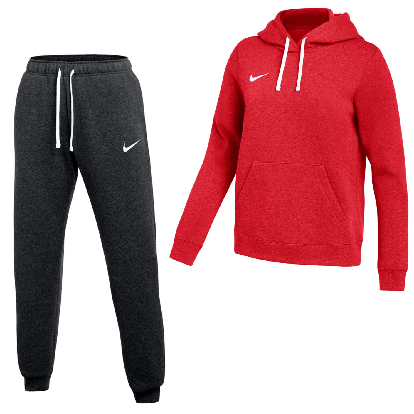 Veste De Jogging En Polaire À Capuche Nike Park 26 Pour Femmes, Rouge Et Noir