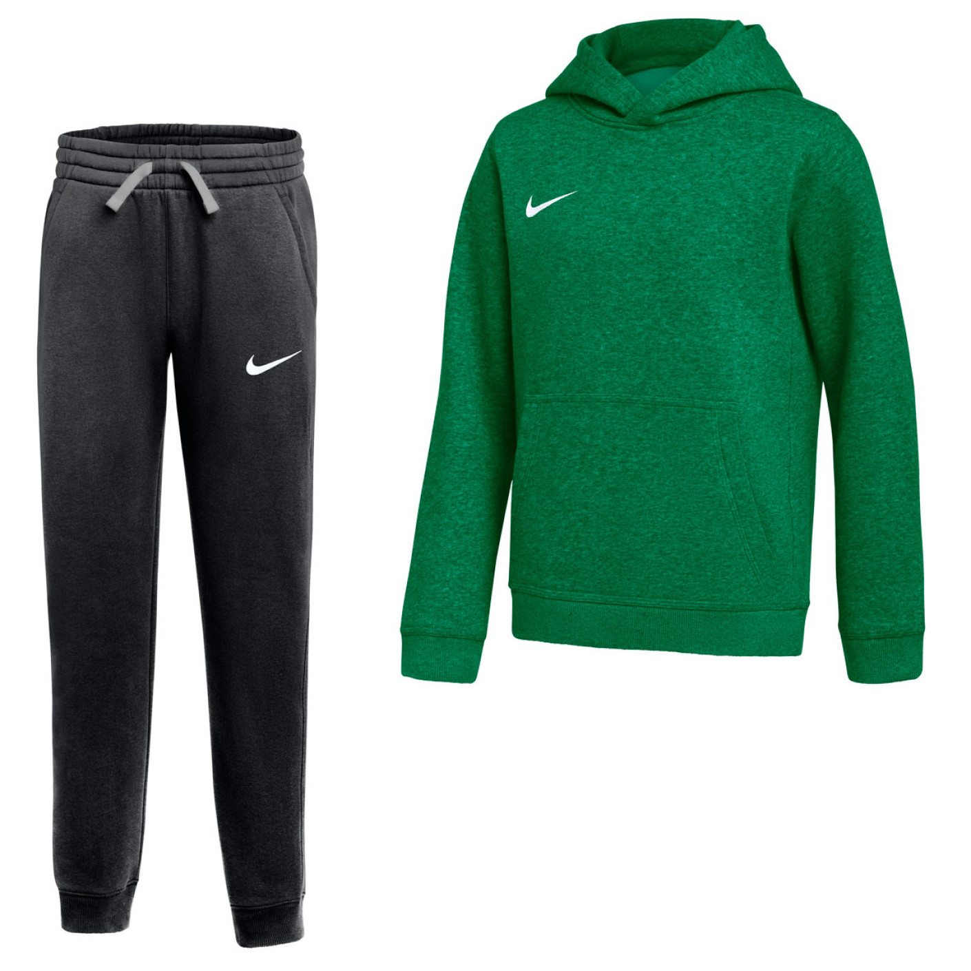 Pull à capuche en polaire Nike Park 26 pour Enfants, vert foncé et noir