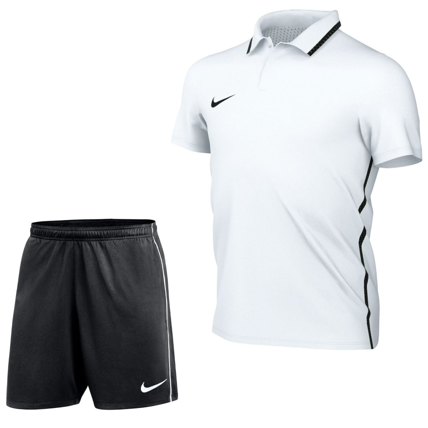 Ensemble d'entraînement de polo Nike Dri-FIT Park 26 pour Enfants, blanc et noir