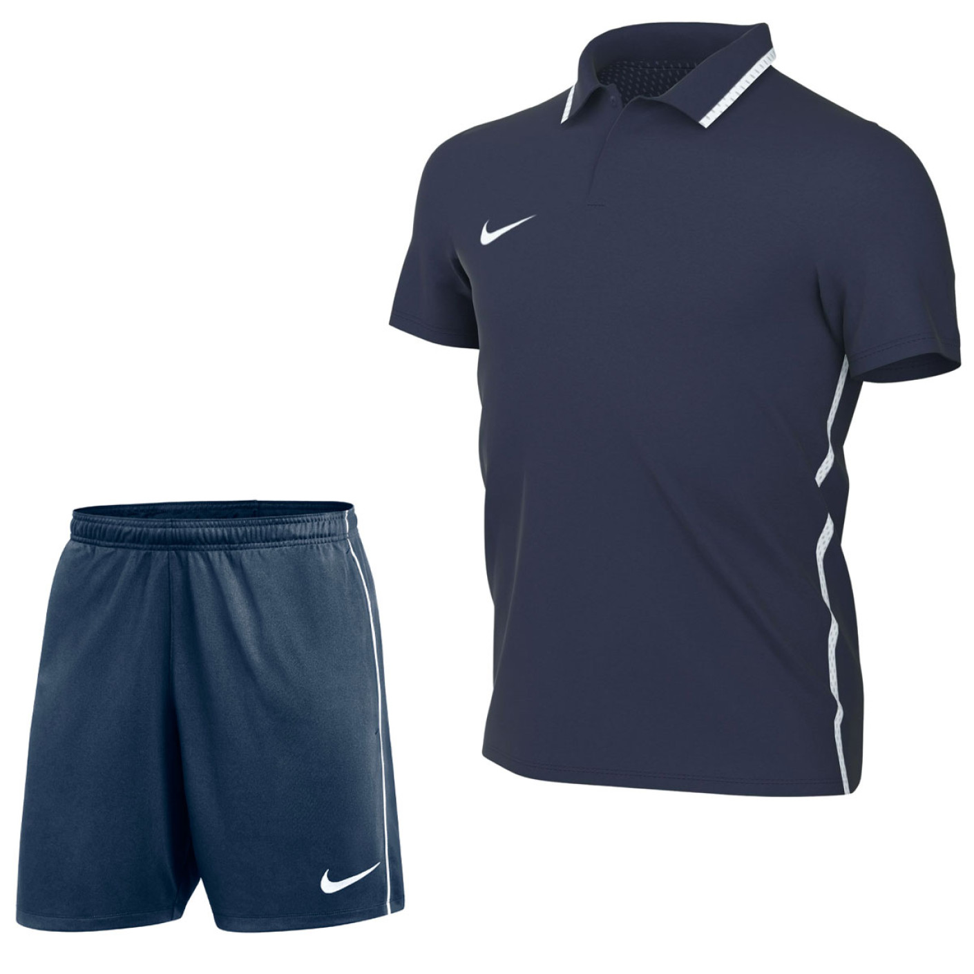 Ensemble d'entraînement de polo Nike Dri-FIT Park 26 pour Enfants, bleu foncé et blanc