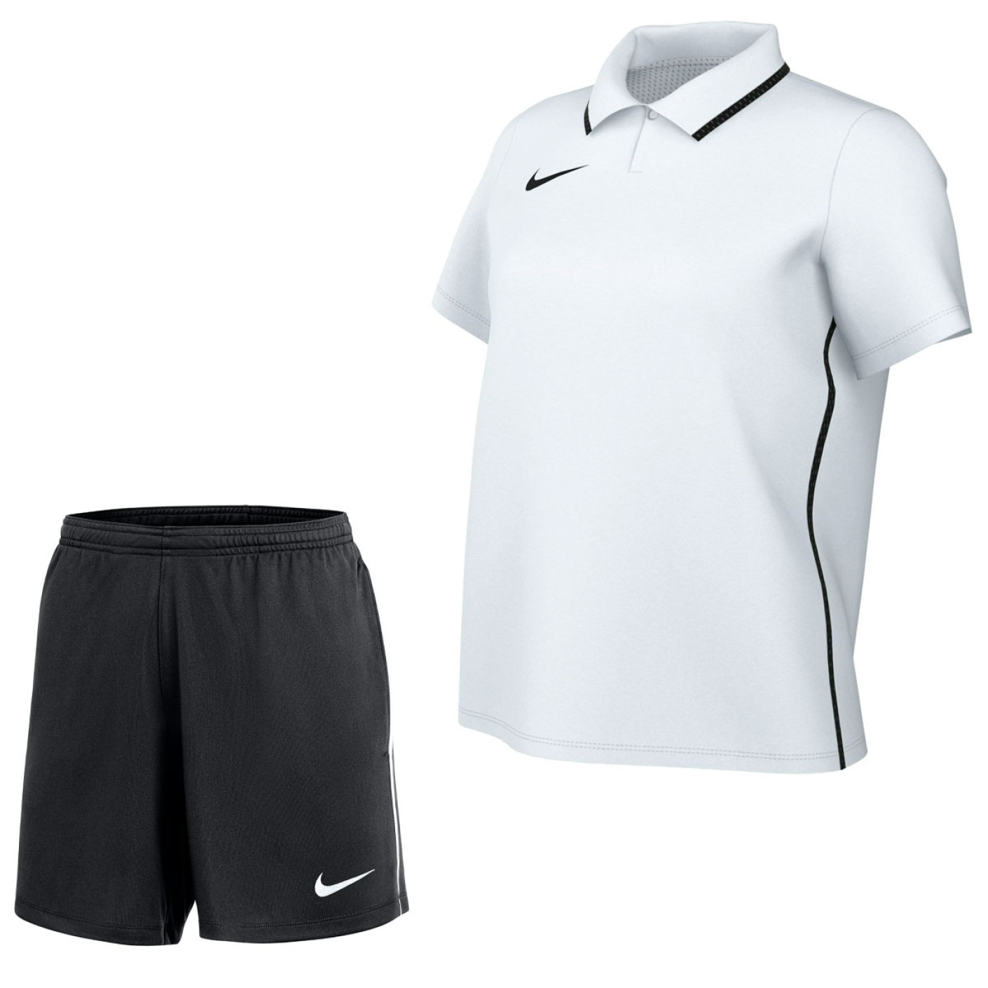 Ensemble d'entraînement Nike Dri-FIT Park 26 Polo pour Femmes, blanc et noir