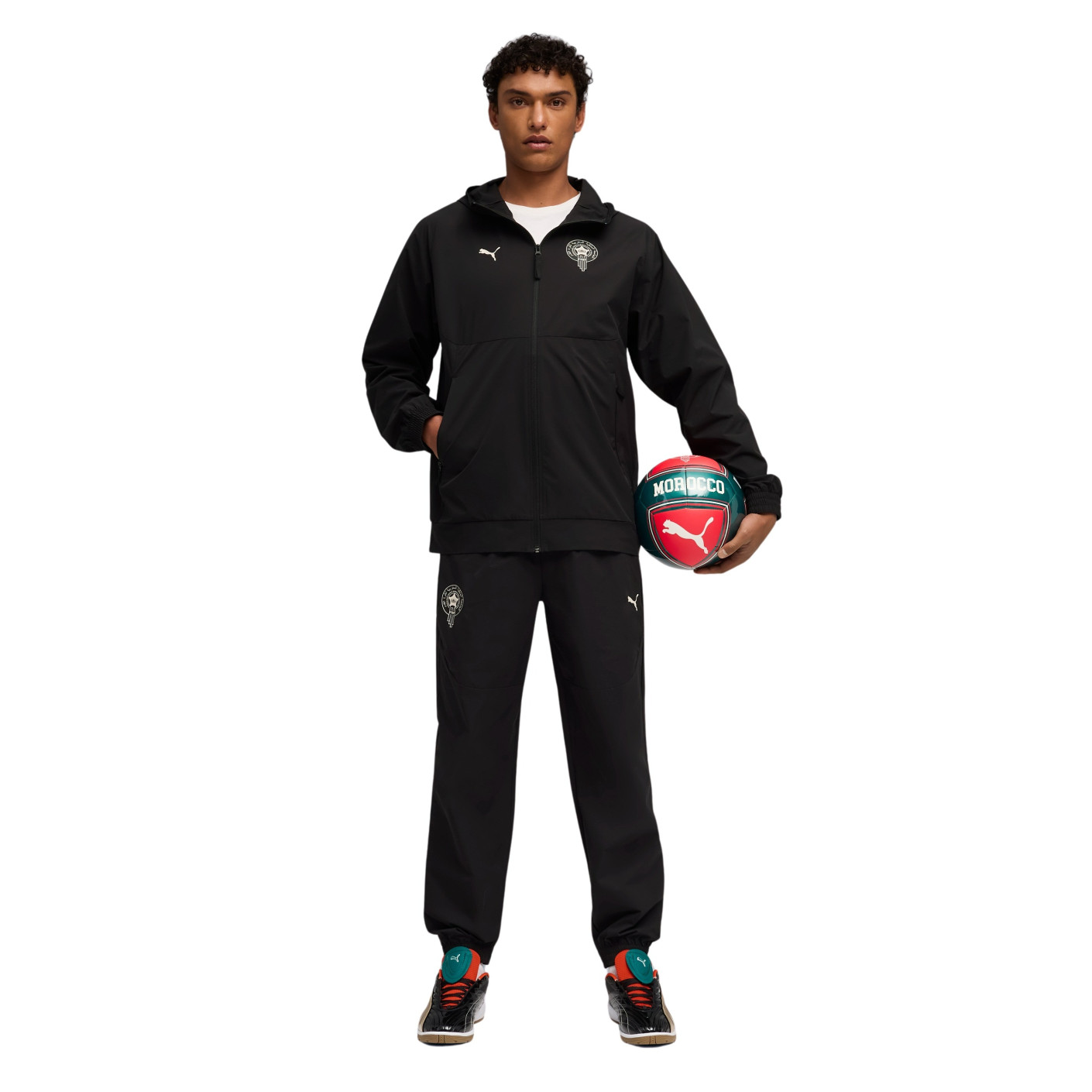 PUMA Maroc Pumatech Survêtement à Capuche 2026-2028 Noir Blanc