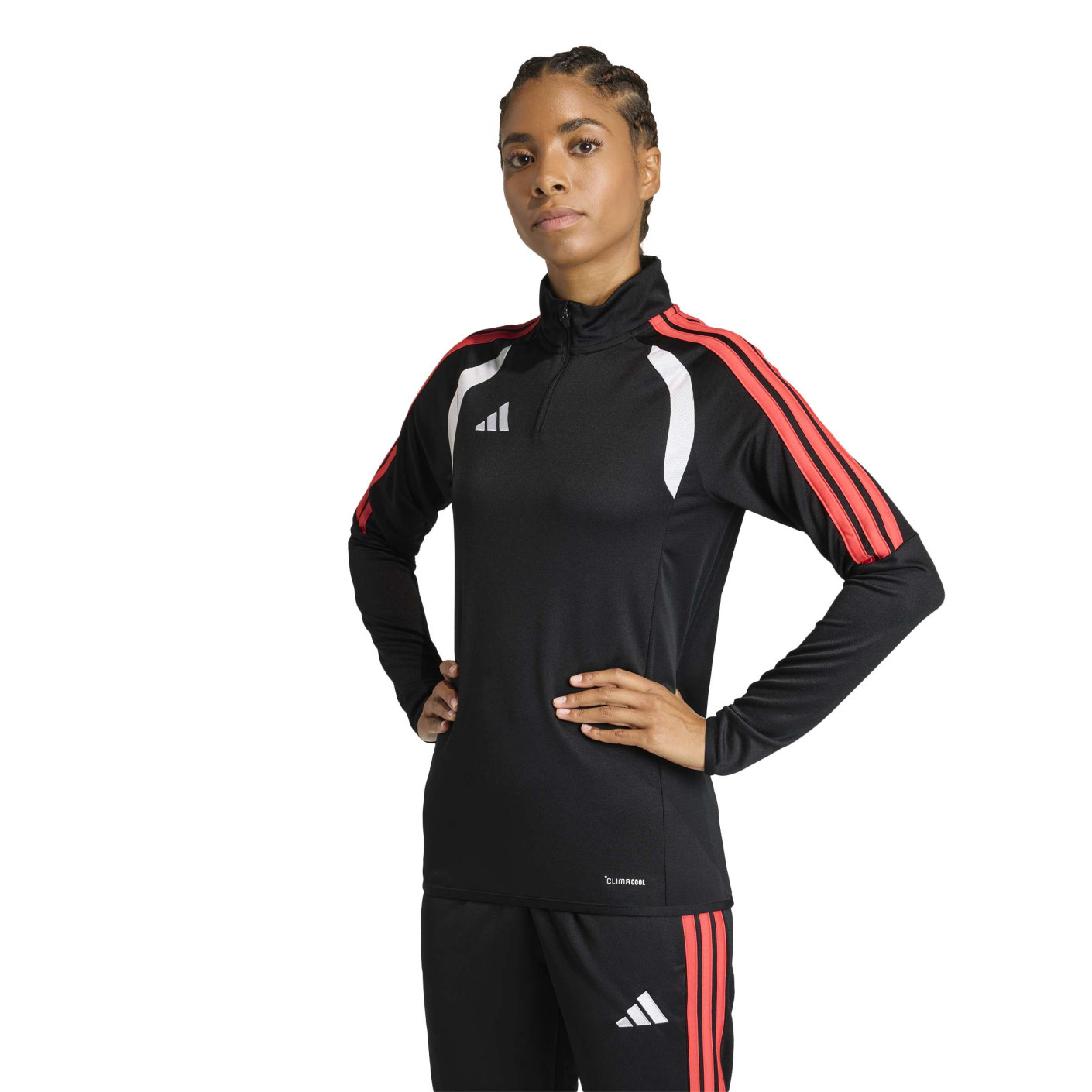 Haut d'entraînement adidas Tiro 26 League pour femme, noir et rouge