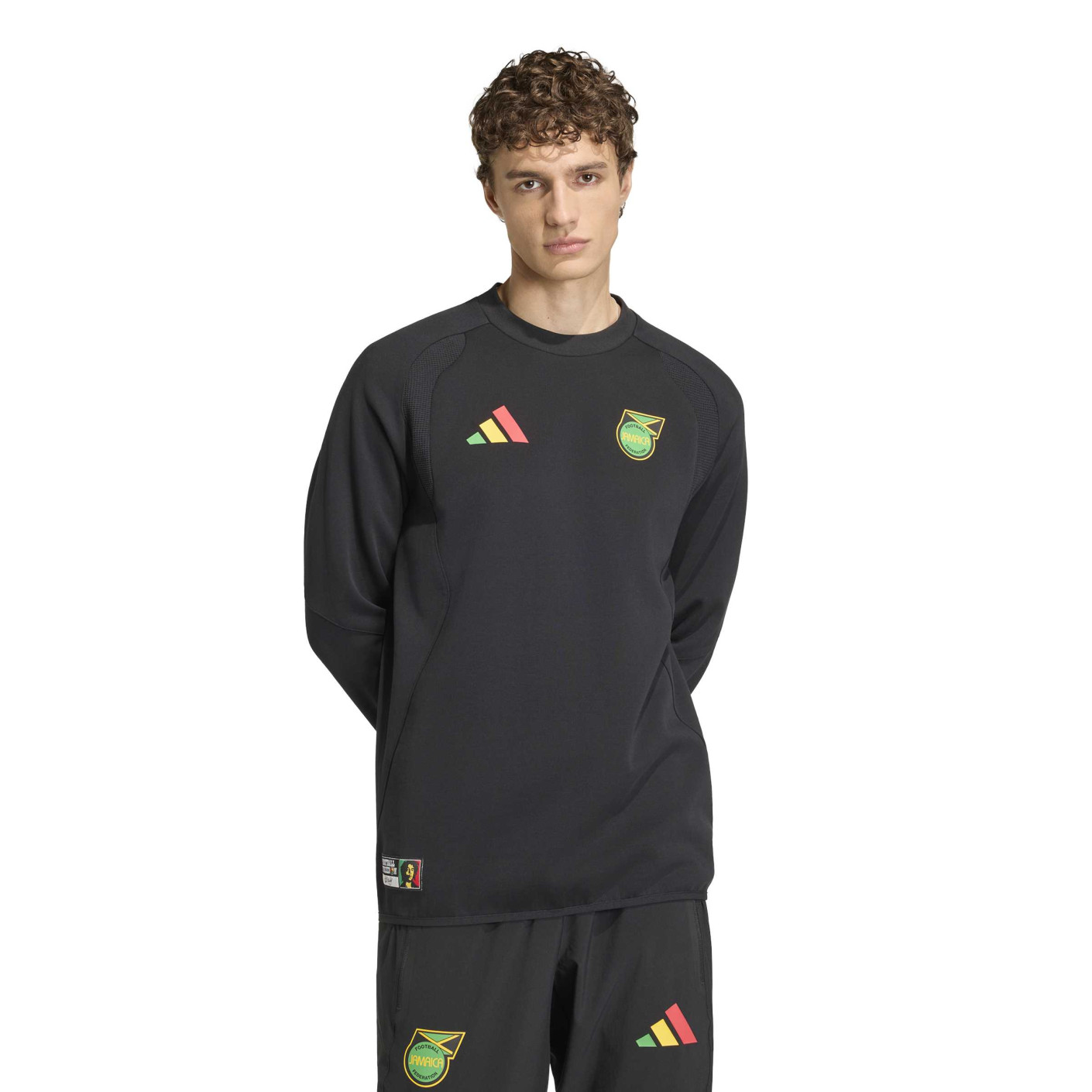 adidas Jamaica x Bob Marley Tiro Travel Crew Sweater 2026-2028 Zwart Groen Geel Rood