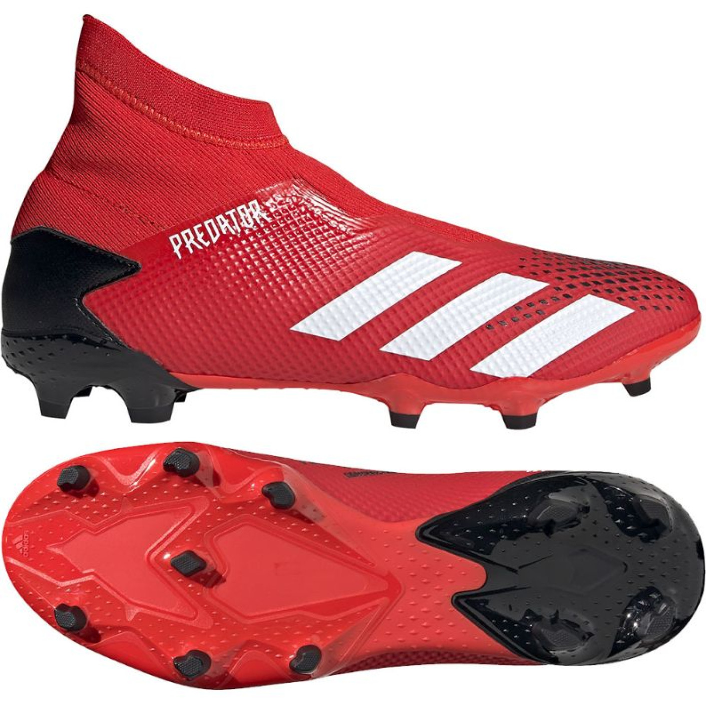 adidas PREDATOR 20.3 LL Gras Voetbalschoenen FG Rood Wit Zwart Voetbalshop.be