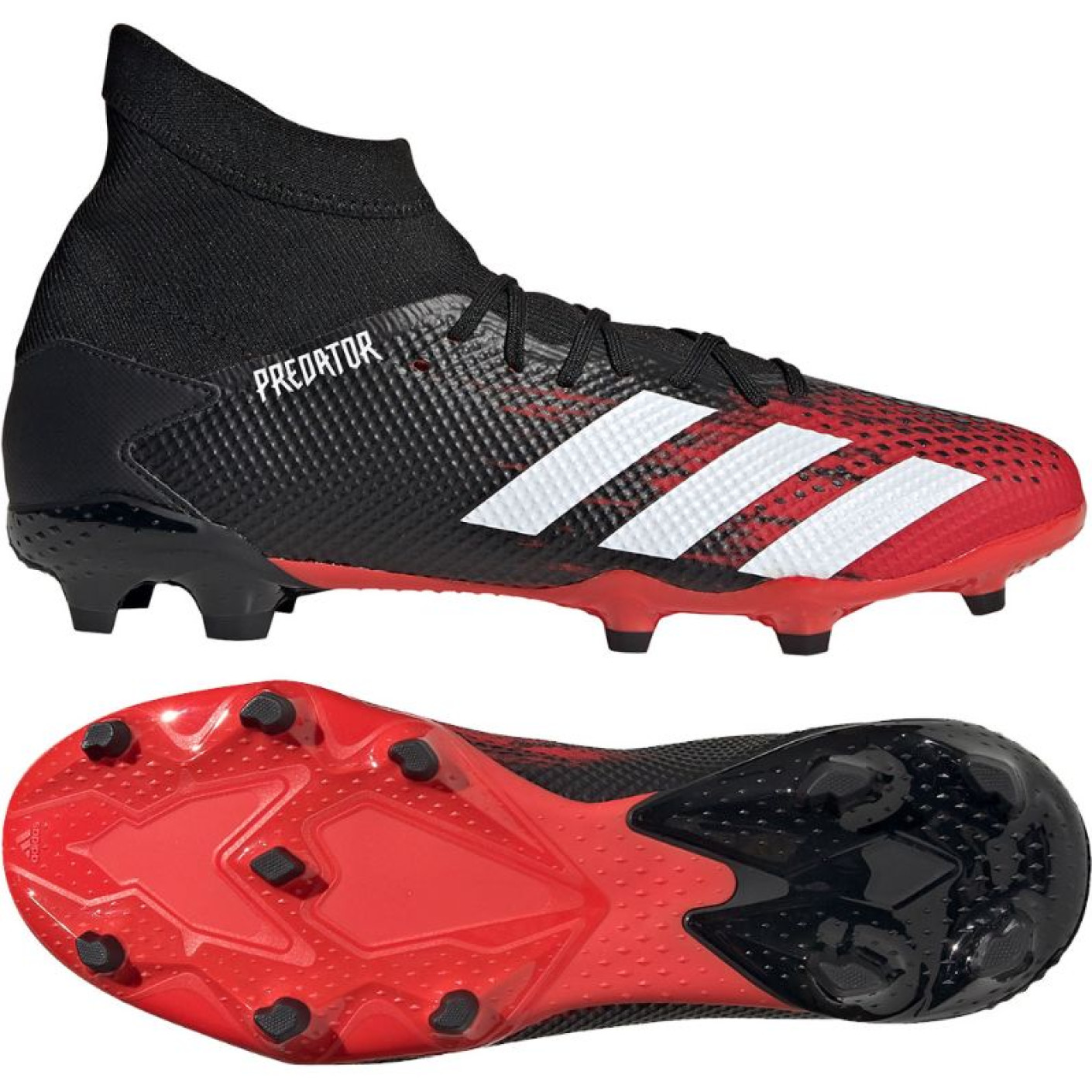 adidas PREDATOR 20.3 Gras Voetbalschoenen (FG) Zwart Wit Rood