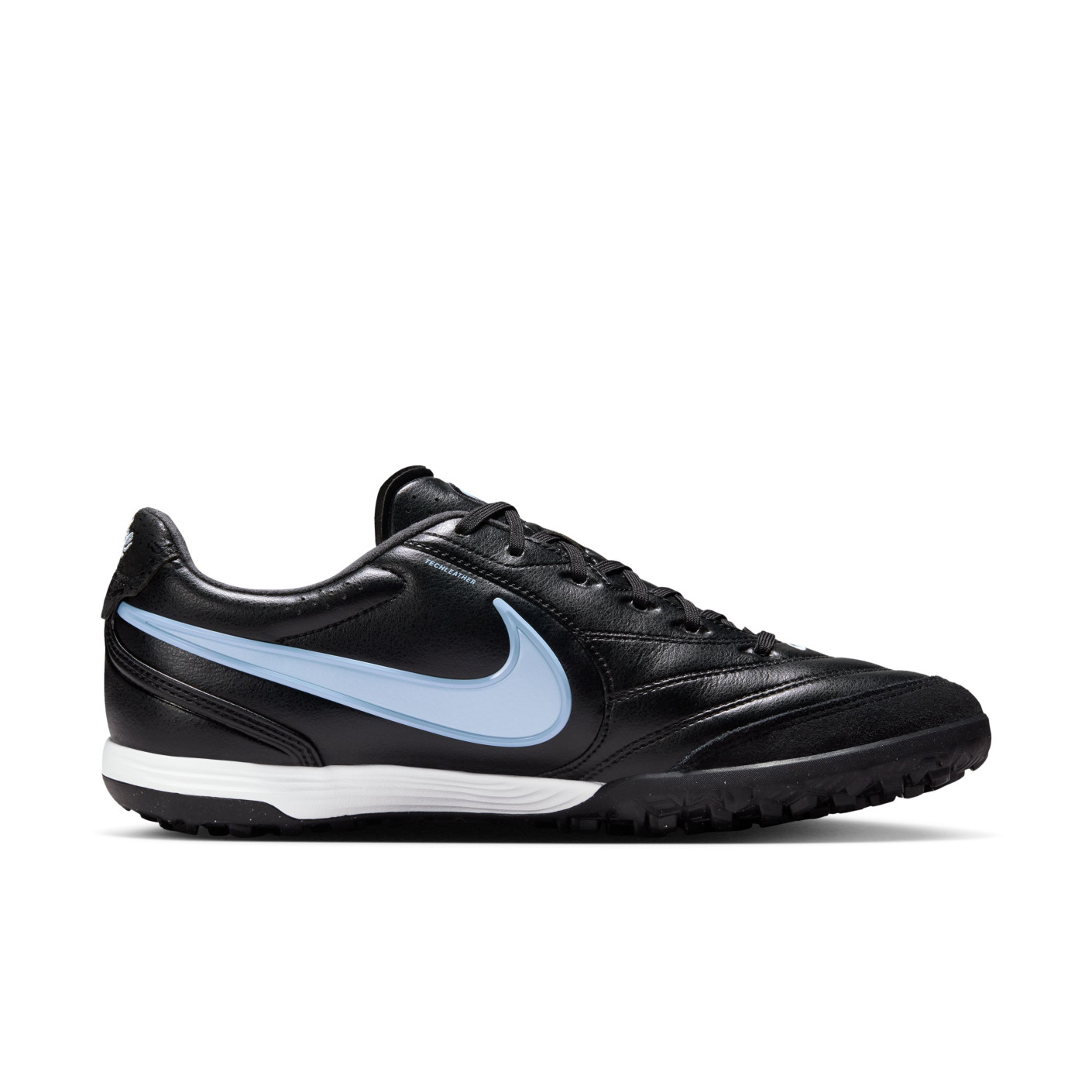 Nike Tiempo Ligera Pro Turf Chaussures de Foot (TF) Noir Bleu Clair