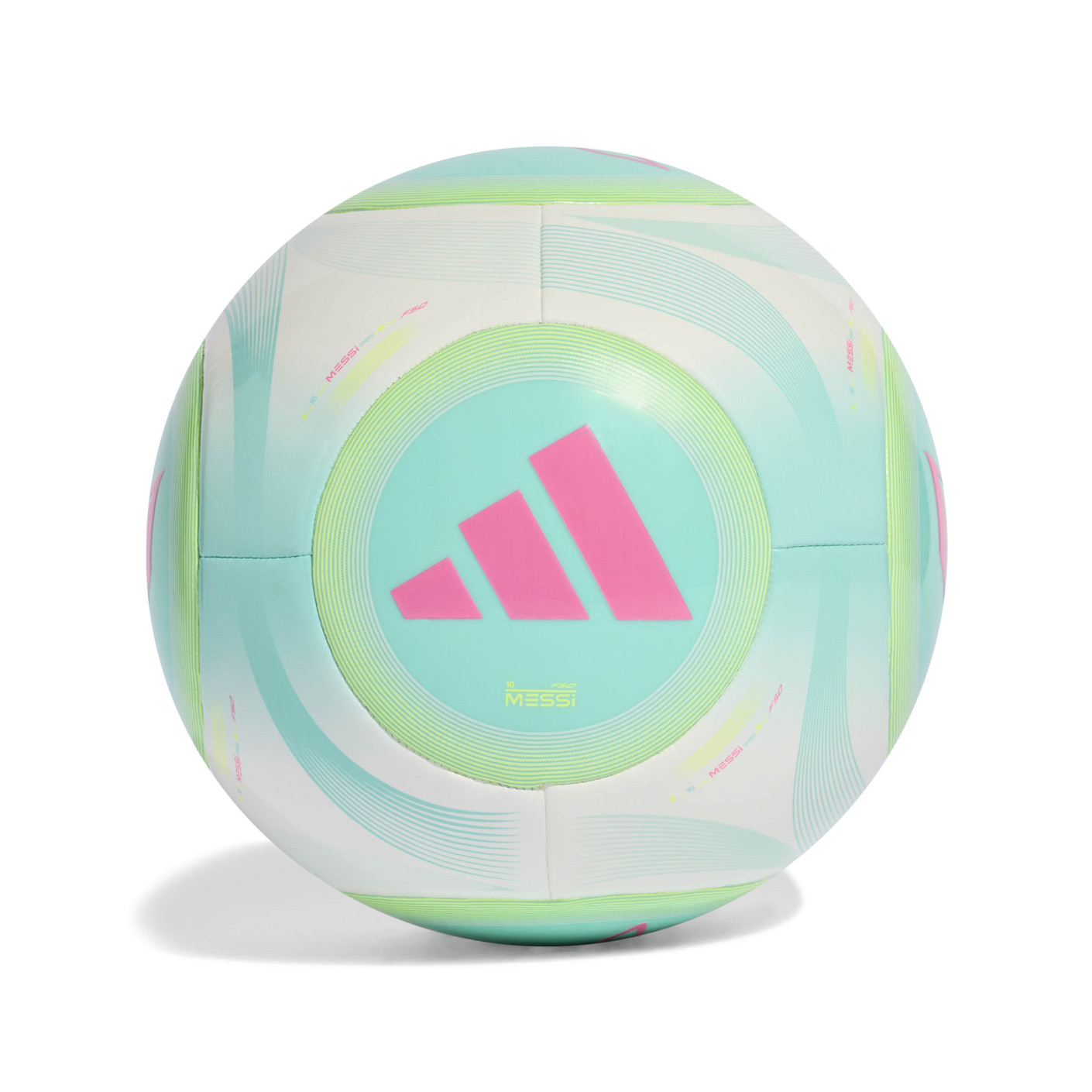 adidas Messi Club Ballon de Foot Blanc Turquoise Rose