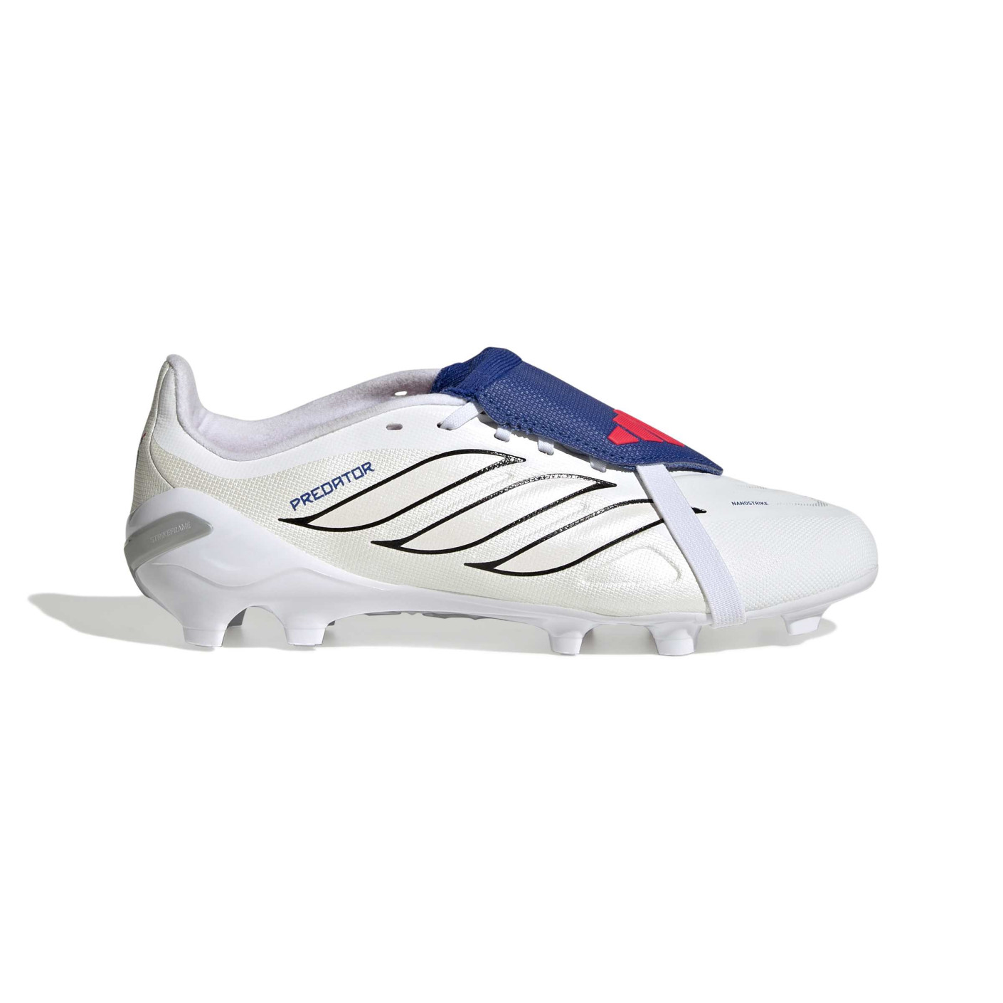 adidas Predator League FT Gazon Naturel Chaussures de Foot (FG) Enfants Blanc Argenté Bleu Rouge