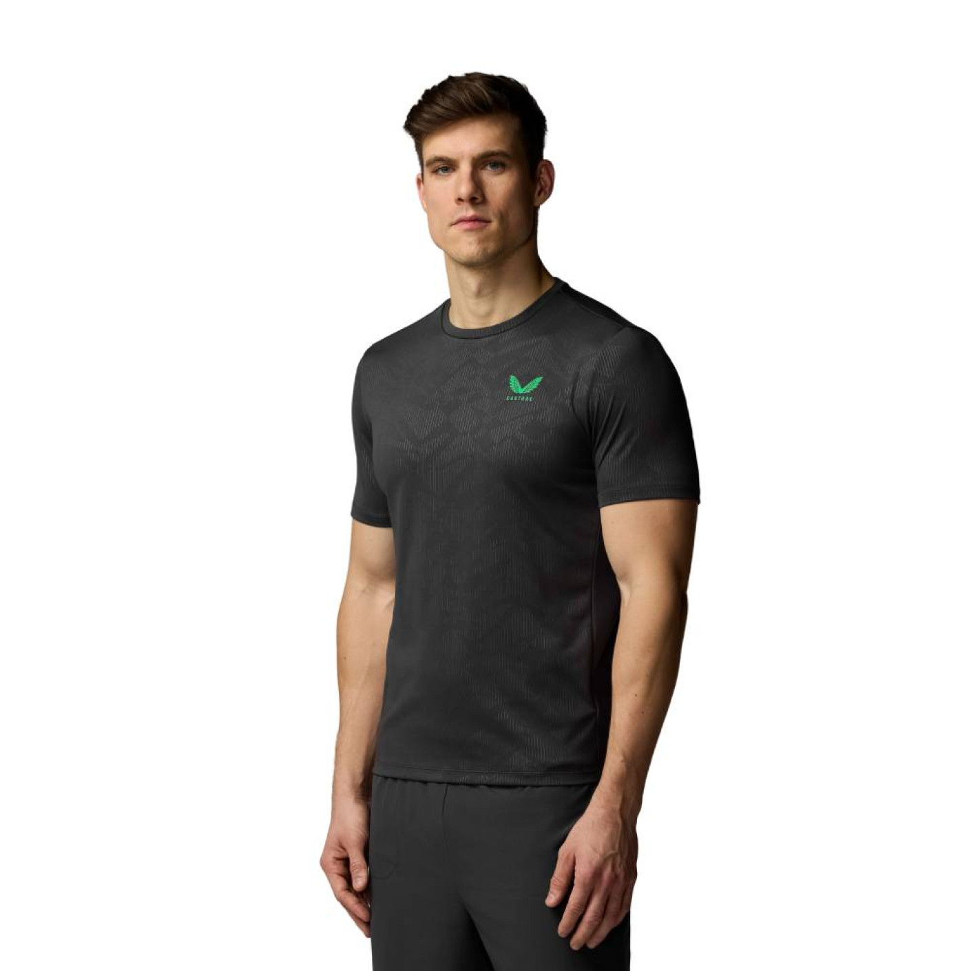 Castore Performance Trainingsshirt Donkergrijs Groen