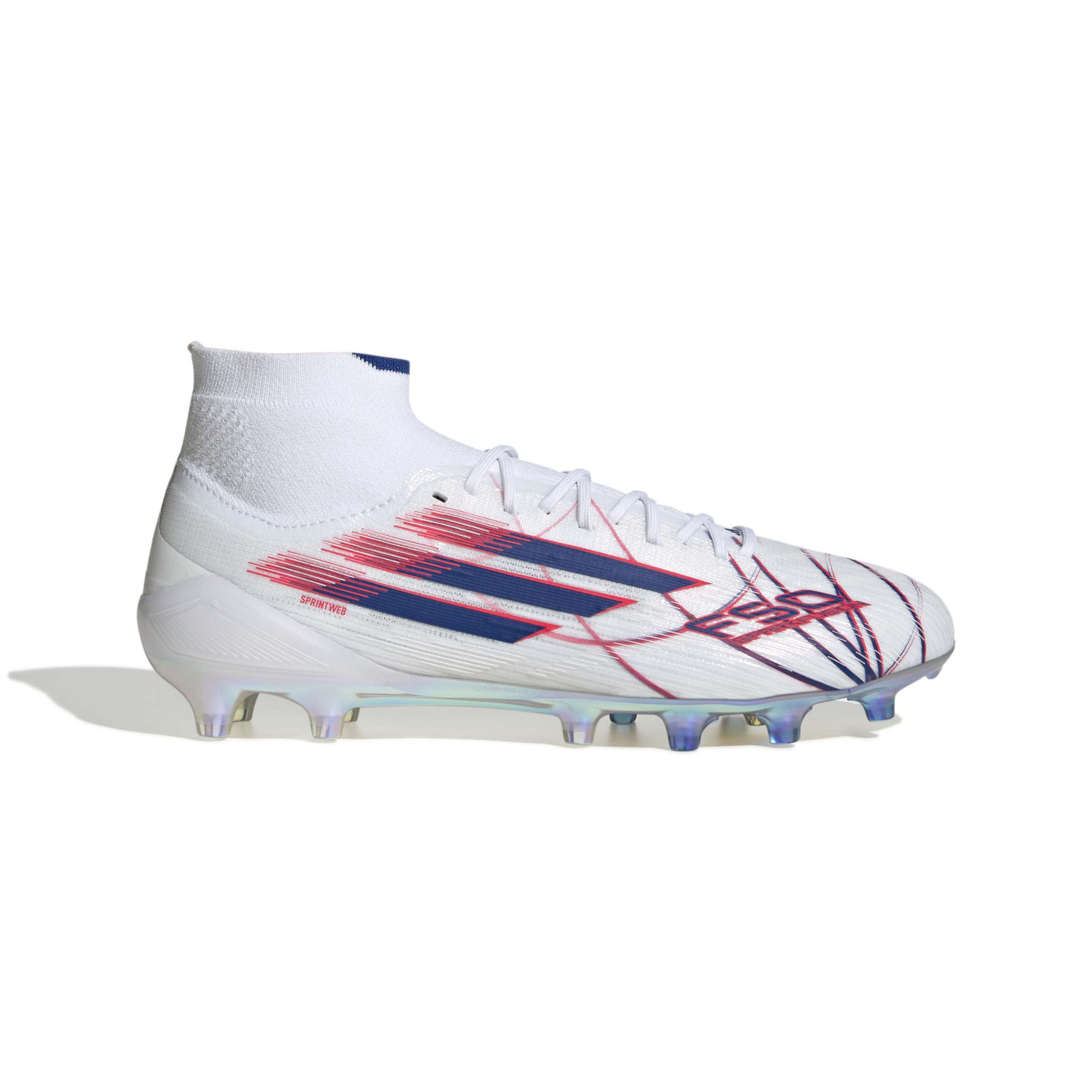 adidas F50 Sparkfusion Elite Gras / Kunstgras Voetbalschoenen (MG) Dames Wit Blauw Rood