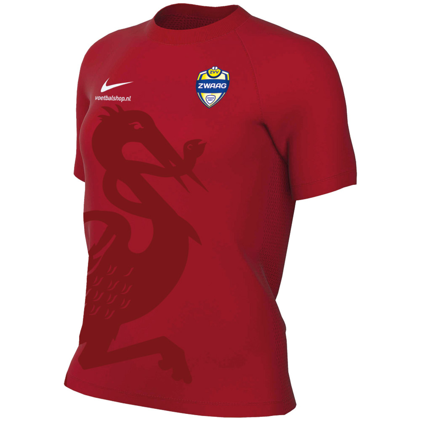 ZVV Zwaag Keepershirt Thuis Dames Rood (blanco)