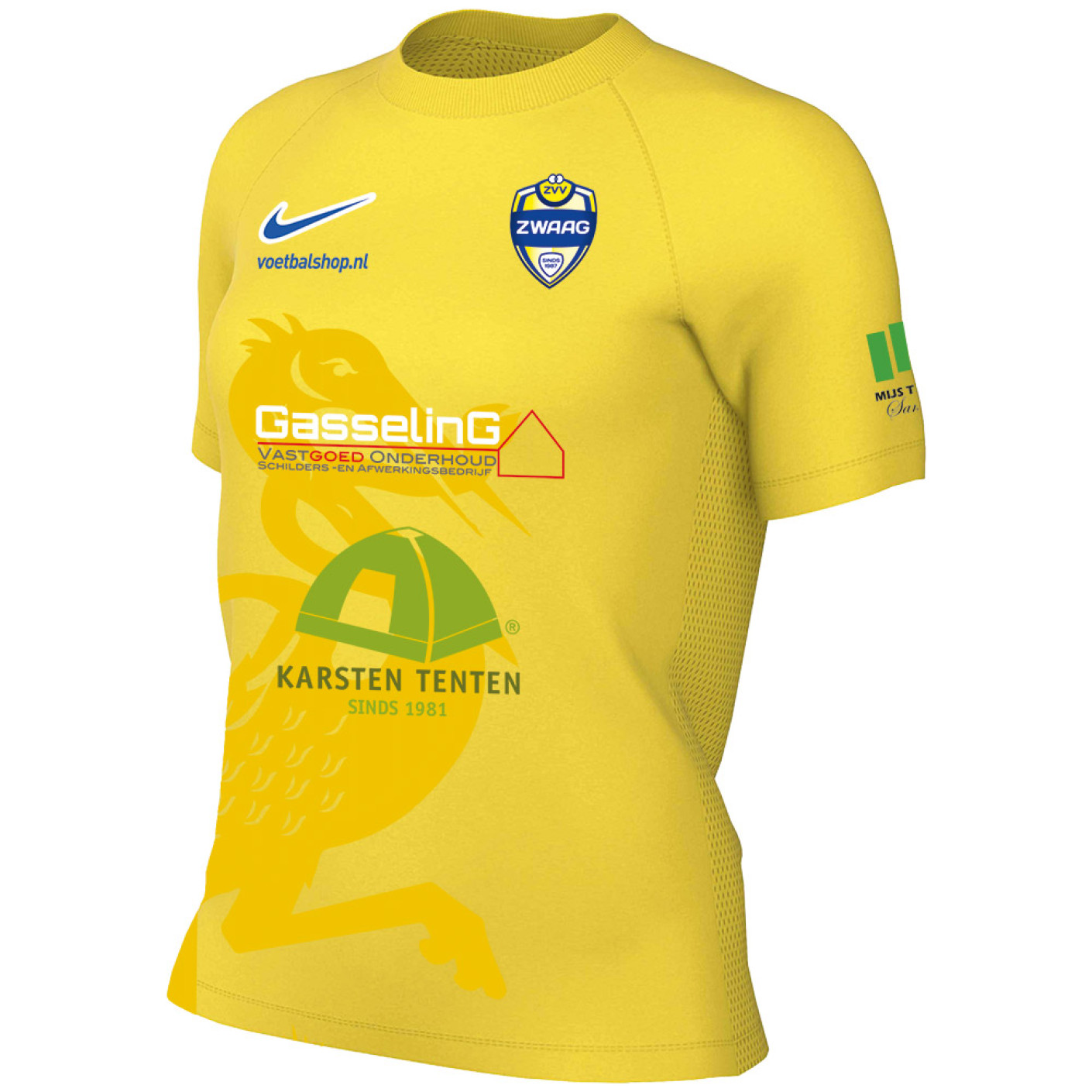 ZVV Zwaag Thuisshirt Dames Geel