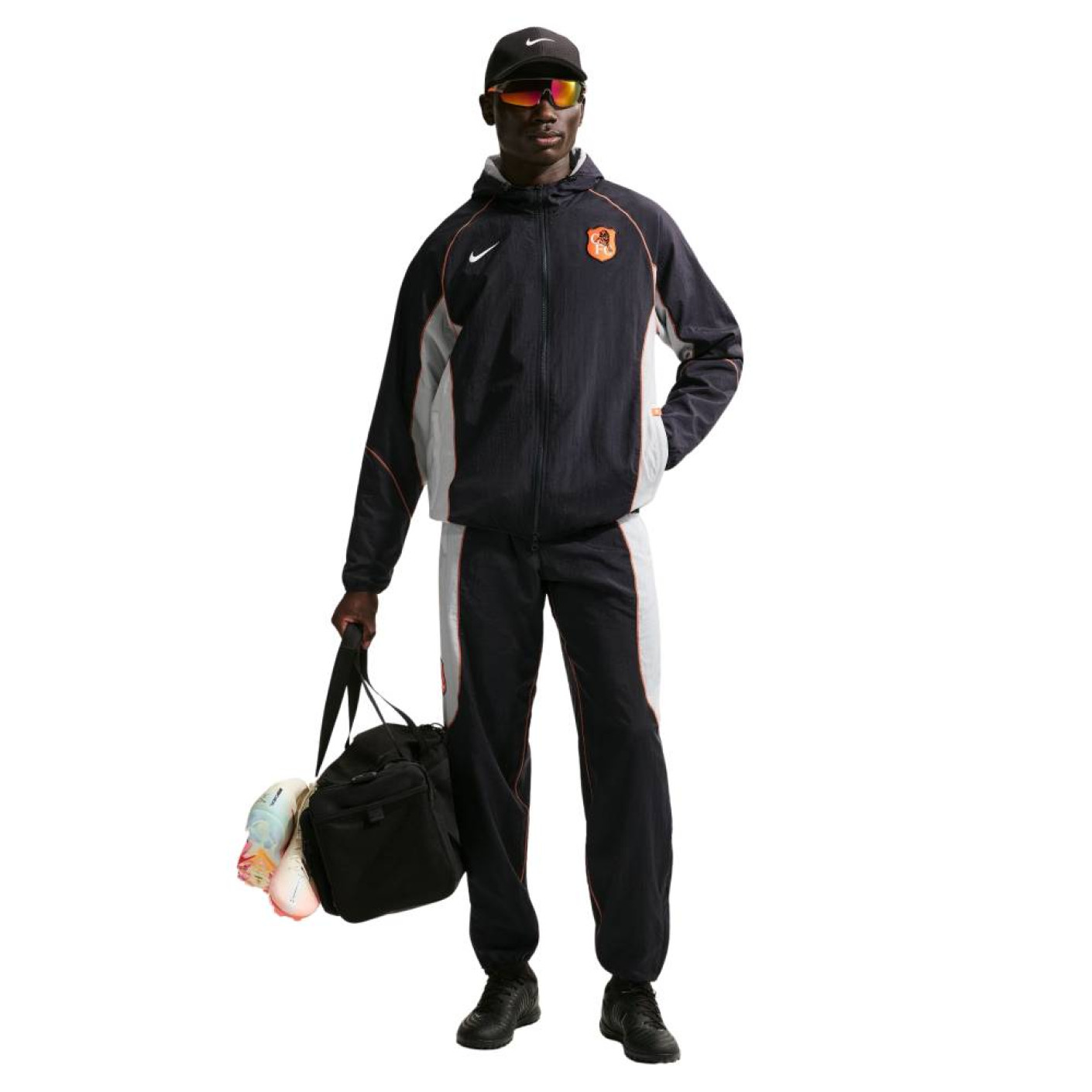 Survêtement Nike Chelsea Repel Strike 2025-2026 noir gris orange