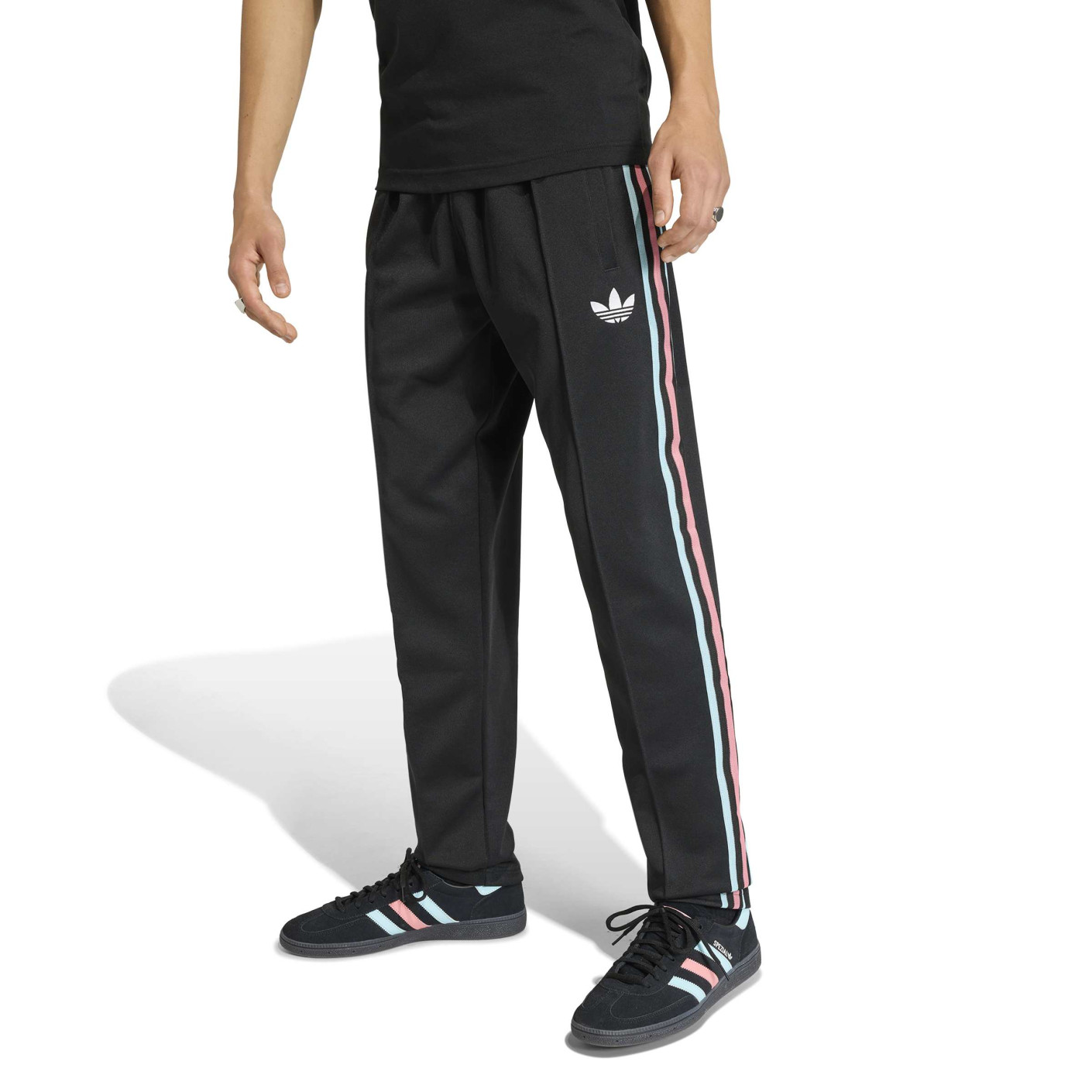 adidas Belgique Originals Pantalon d'Entraînement Noir Bleu Clair Rose