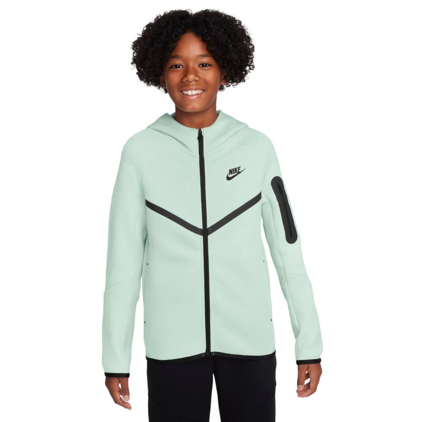 Nike Tech Fleece Sportswear Vest Kids Lichtgroen Zwart