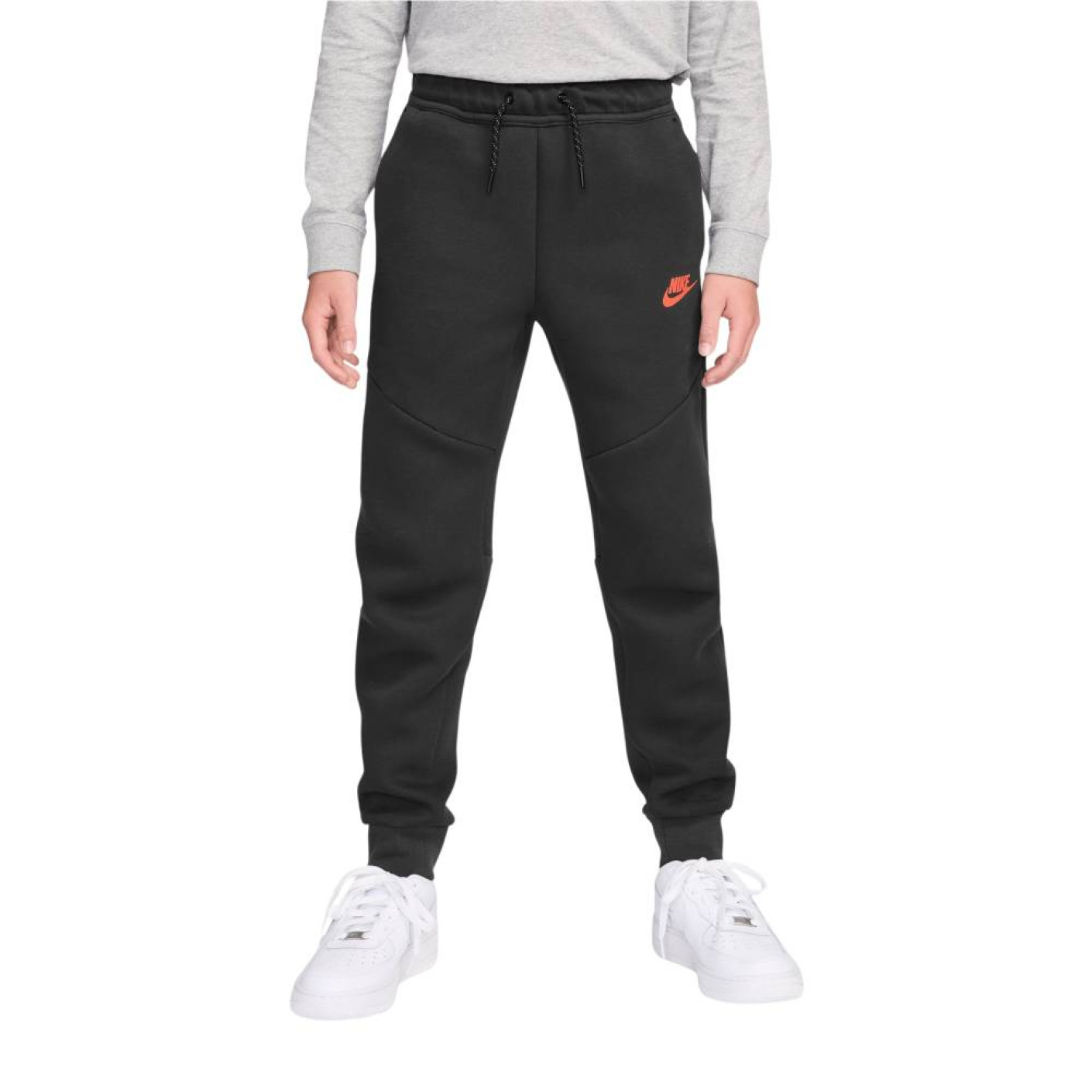 Pantalon de survêtement Nike Tech Fleece Sportswear pour Enfants, noir, rouge vif
