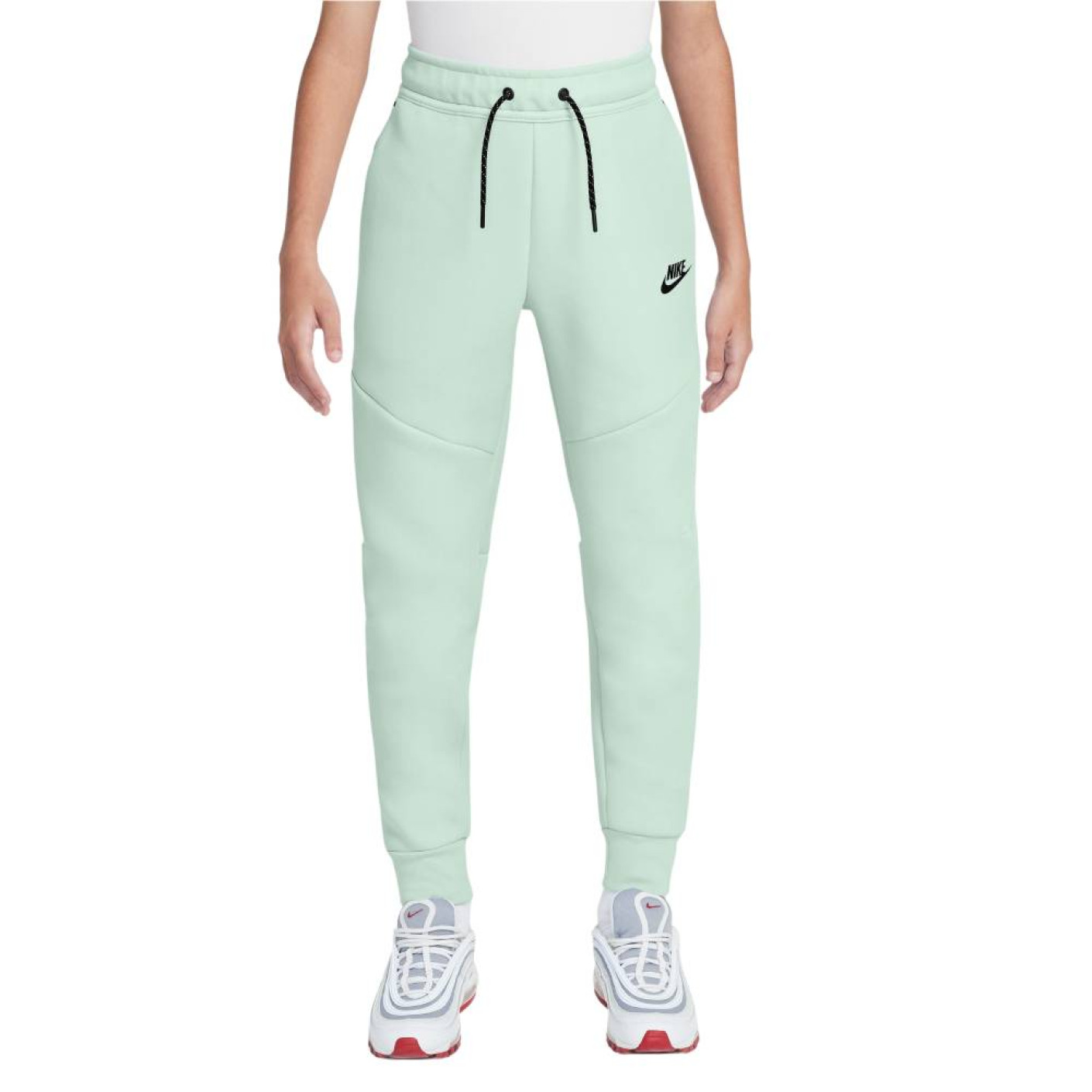 Nike Tech Fleece Sportswear Joggingbroek Kids Lichtgroen Zwart
