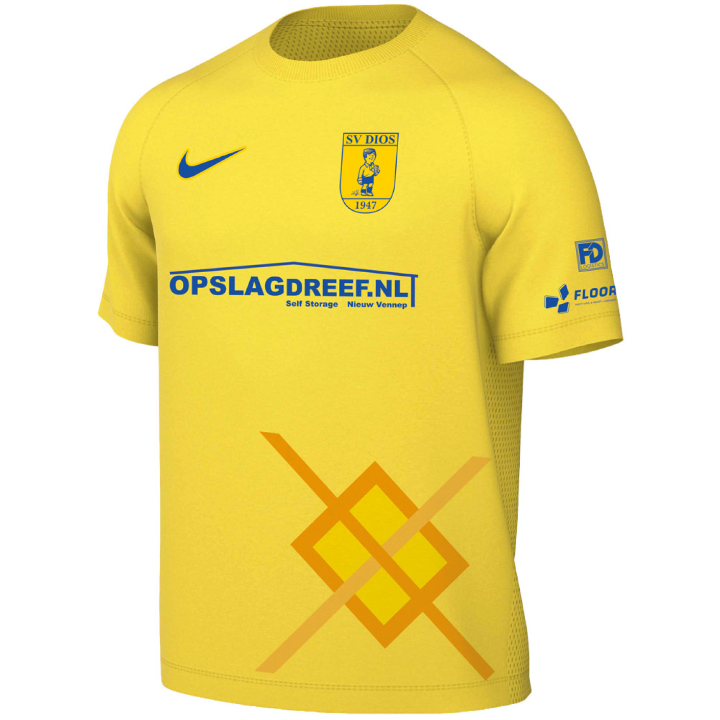 SV DIOS Thuisshirt Korte Mouwen Junior Geel Blauw
