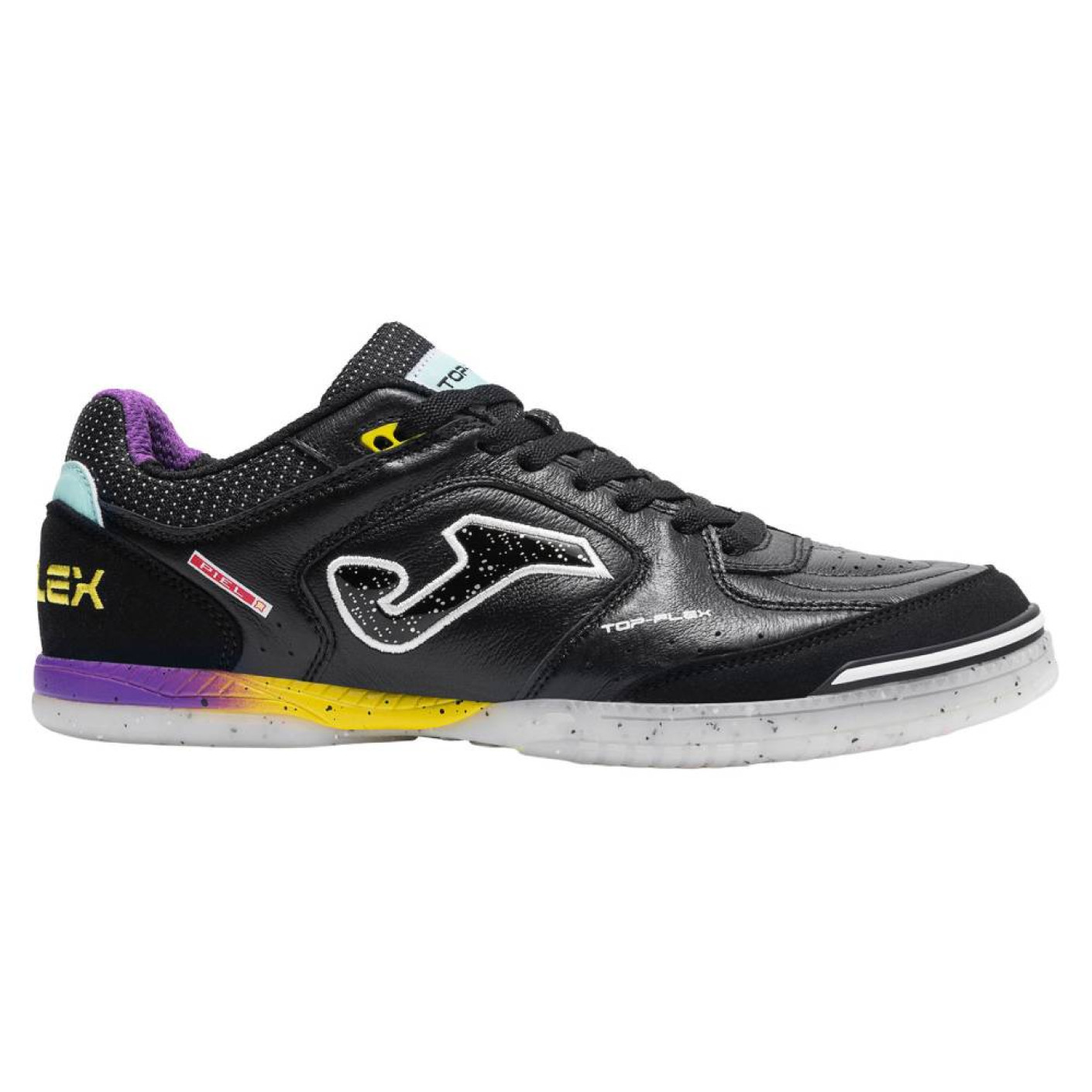 Joma Top Flex Chaussures de Foot en Salle (IN) Noir Jaune Mauve