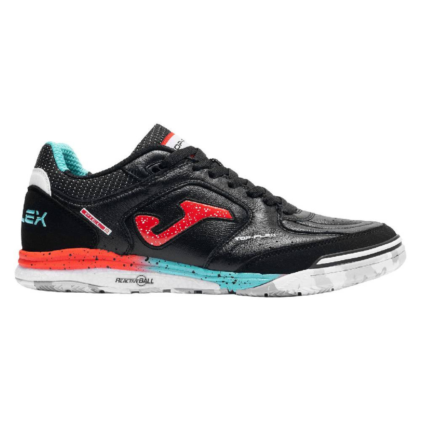 Joma Top Flex Rebound Zaalvoetbalschoenen (IN) Noir Rouge Turquoise