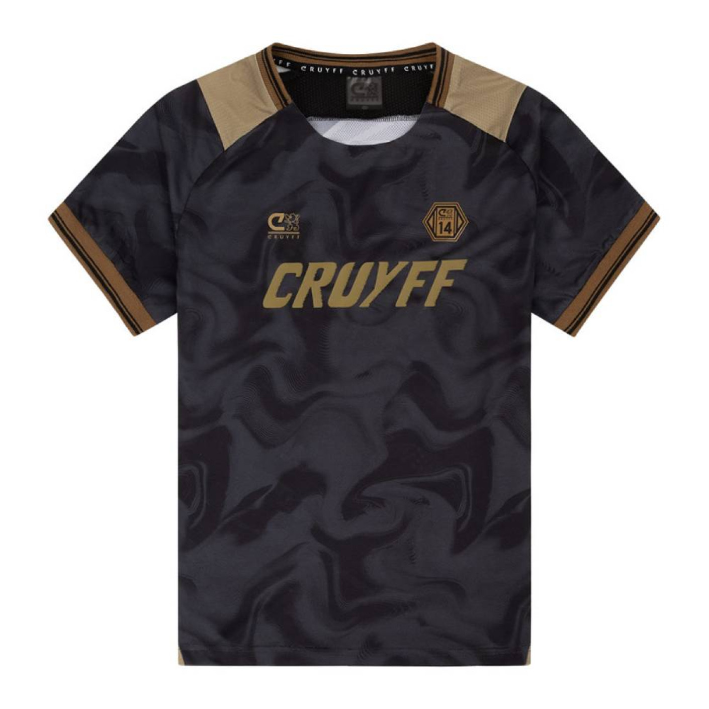 Cruyff Defense T-Shirt Kids Zwart Goud