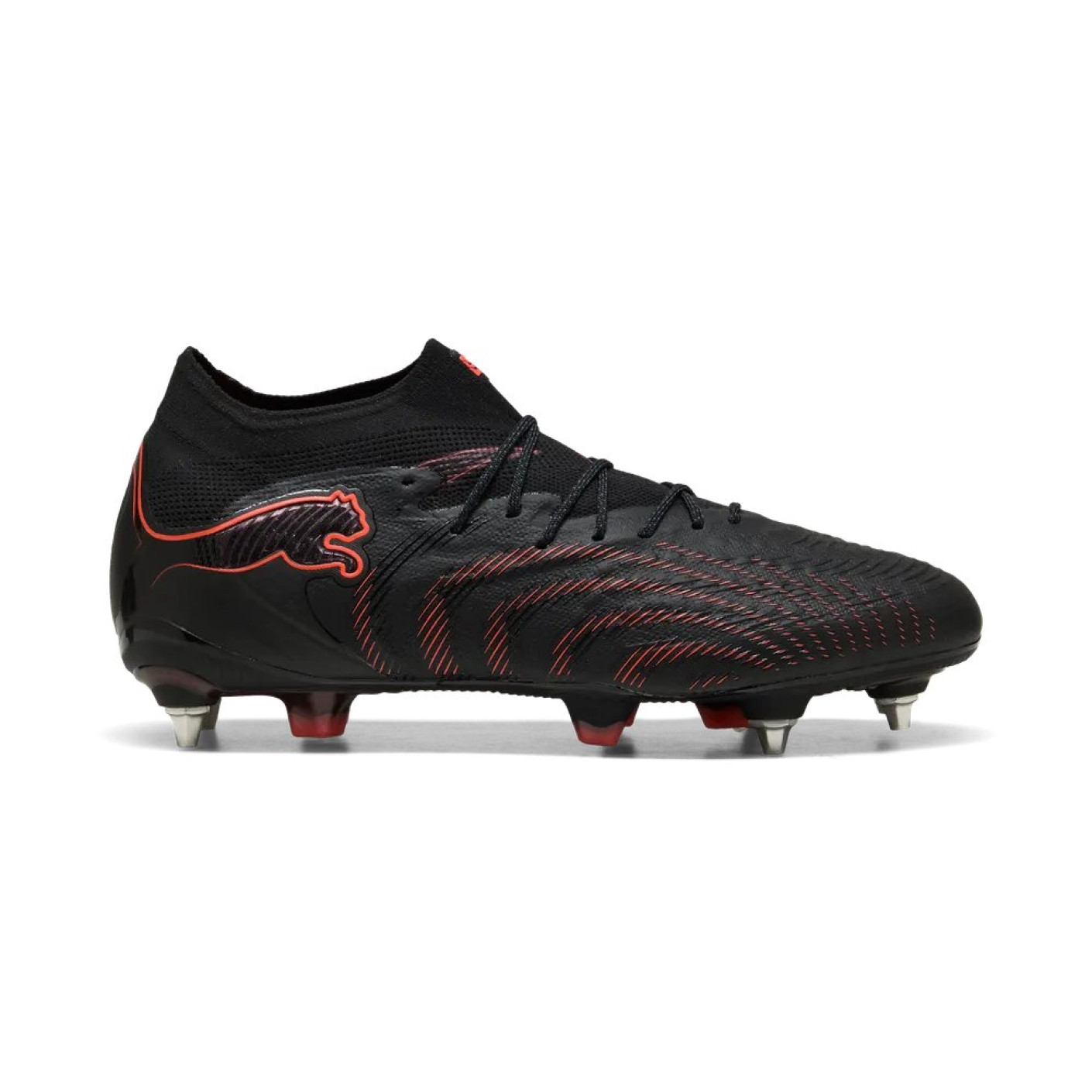 PUMA Future 9 Ultimate Crampons Vissés Chaussures de Foot (SG) Noir Rouge