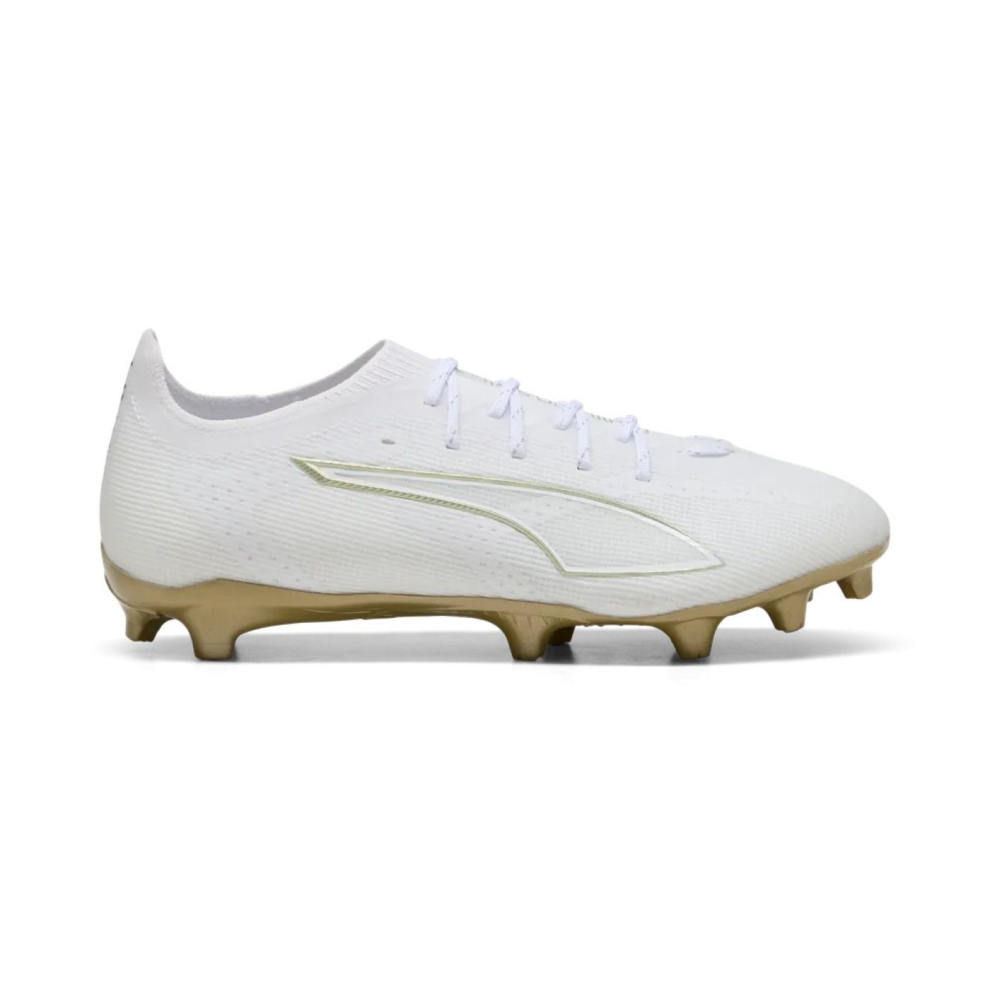 PUMA Ultra 6 Pro Gazon Naturel Artificiel Chaussures de Foot (MG) Blanc Doré