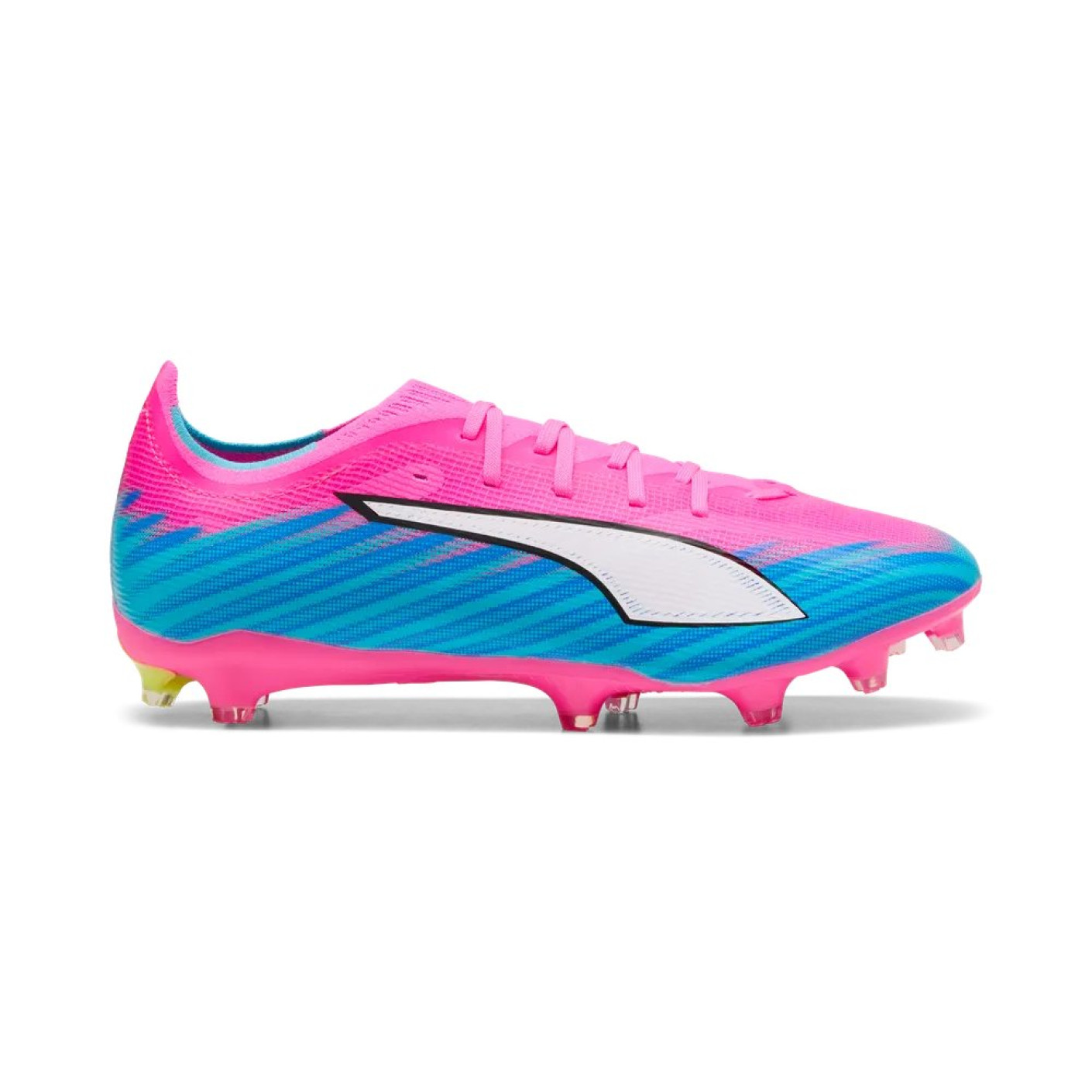 PUMA Ultra 6 Match Gazon Naturel Artificiel (MG) Rose Vif Bleu Jaune