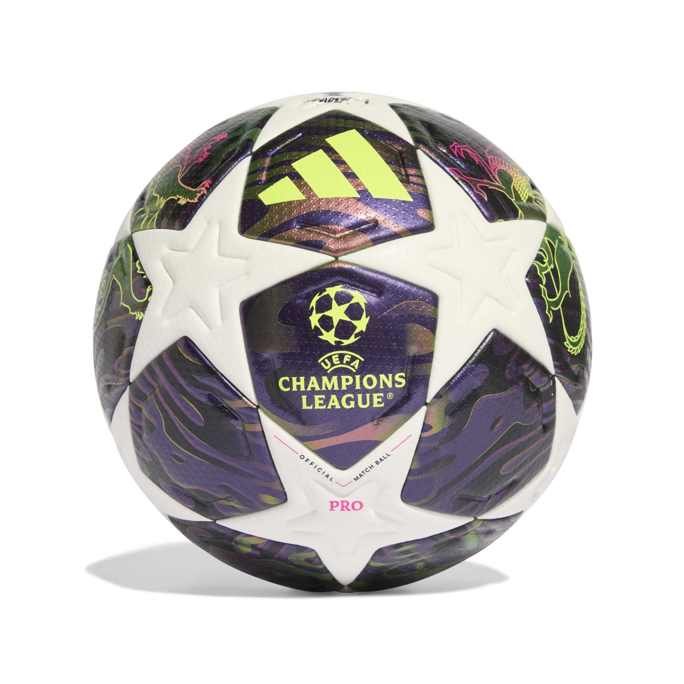 adidas UEFA Champions League Pro Final Voetbal Maat 5 2025-2026 Paars Wit Geel
