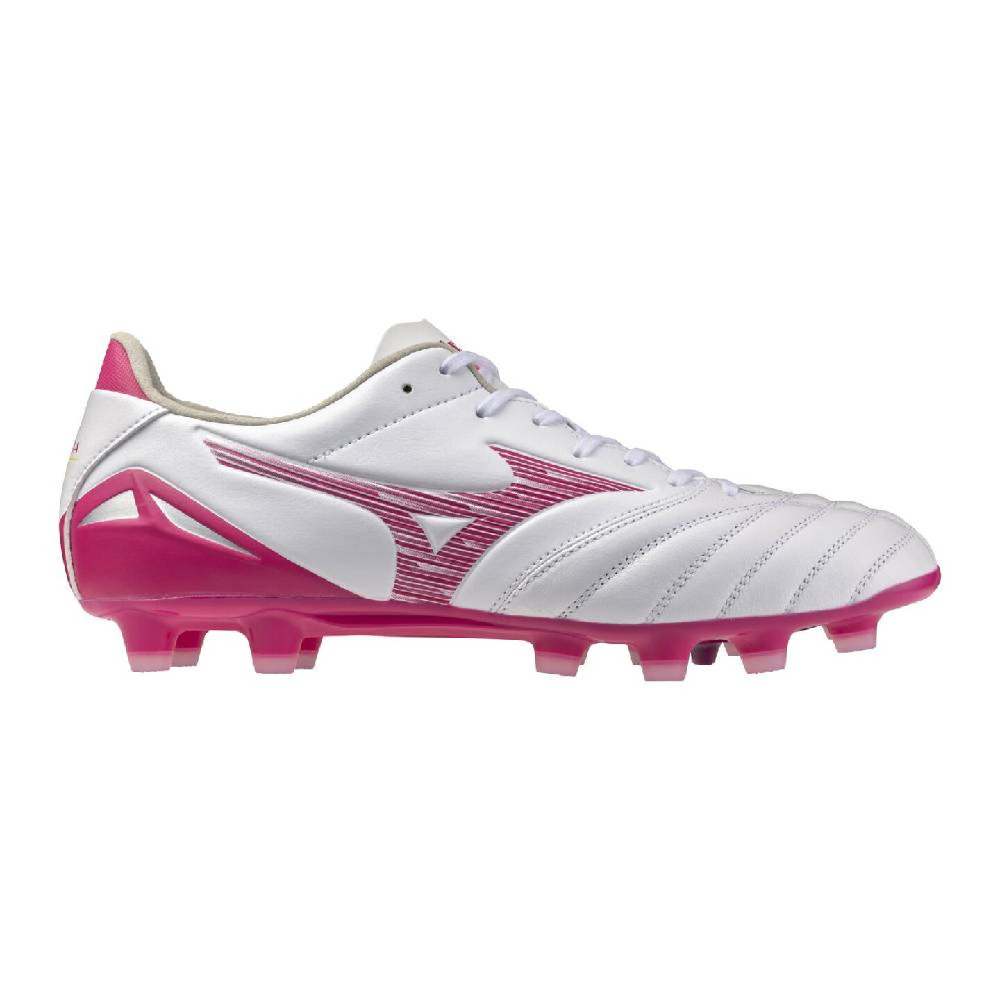 Mizuno Morelia Neo IV Pro Gazon Naturel Chaussures de Foot (FG) Blanc Rose
