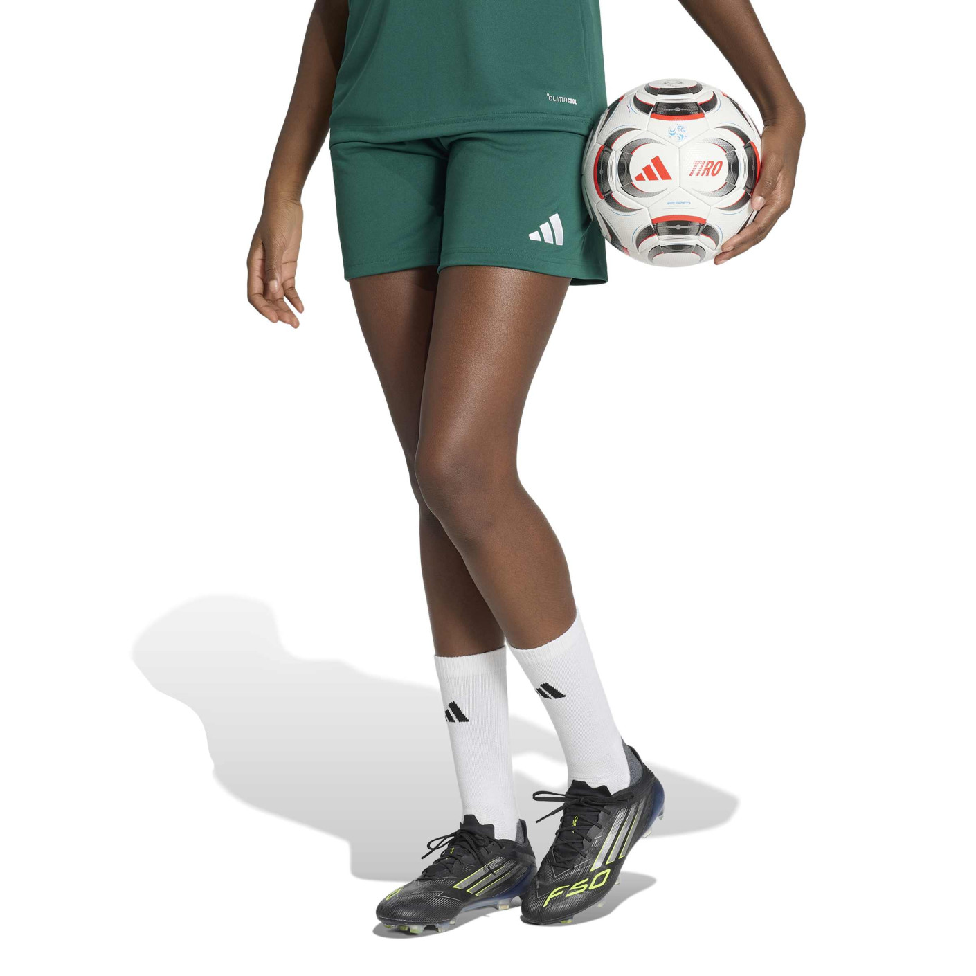 Short de football adidas Entrada 26 pour Femmes, vert foncé et blanc