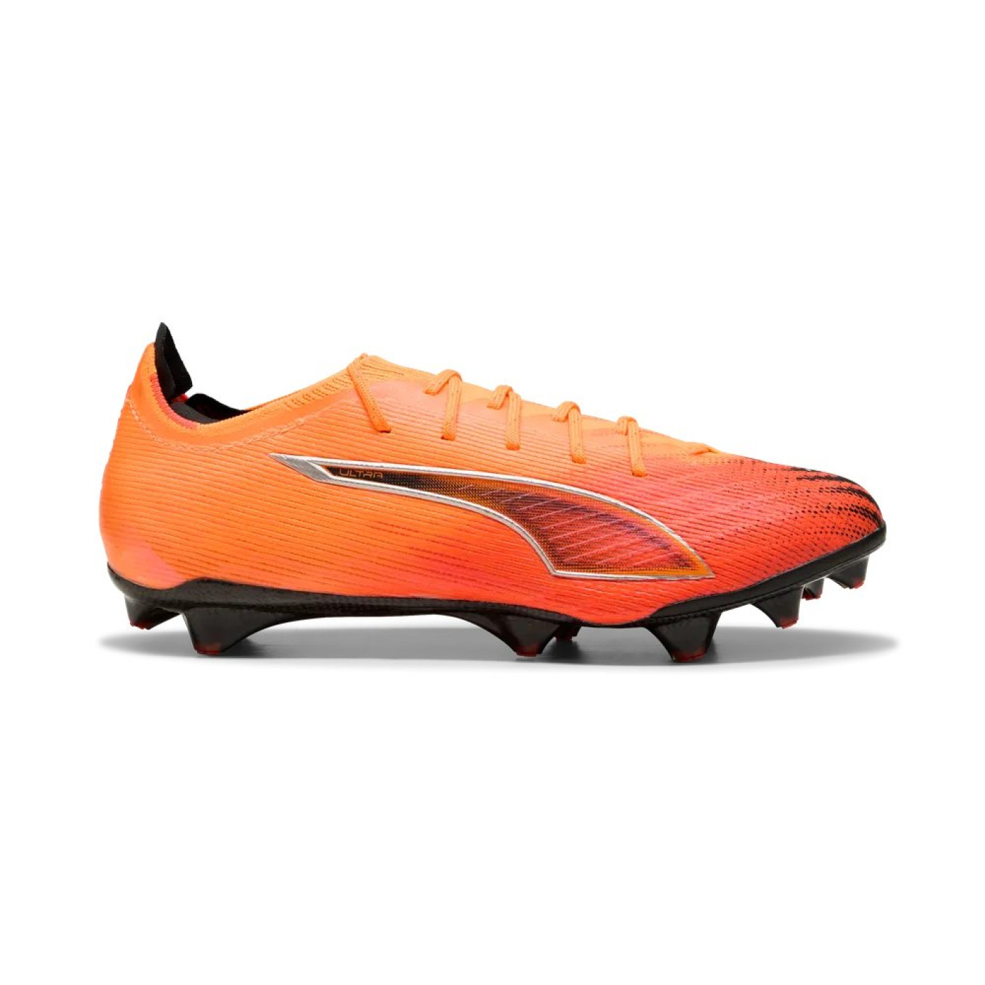 PUMA Ultra 6 Ultimate Carbon Gazon Naturel Chaussures de Foot (FG) Orange Noir Argenté