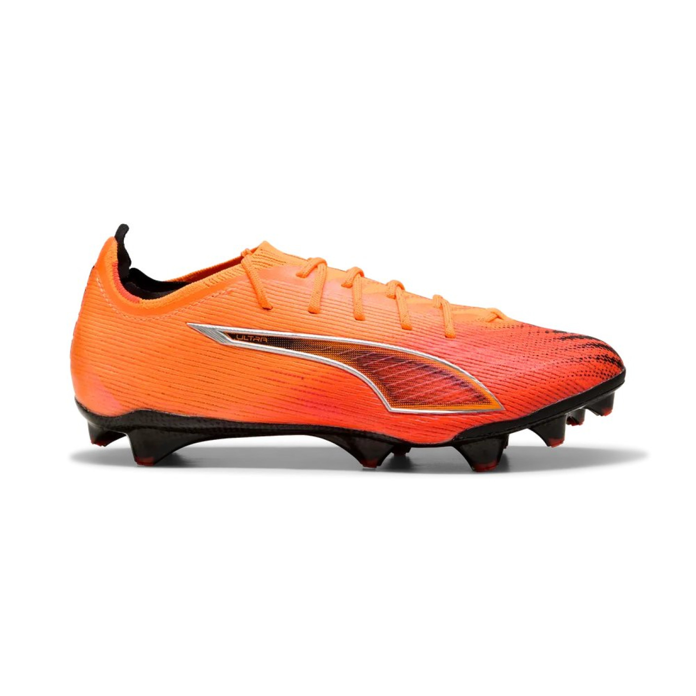 PUMA Ultra 6 Ultimate Carbon Gazon Naturel Chaussures de Foot (FG) Femmes Orange Noir Argenté