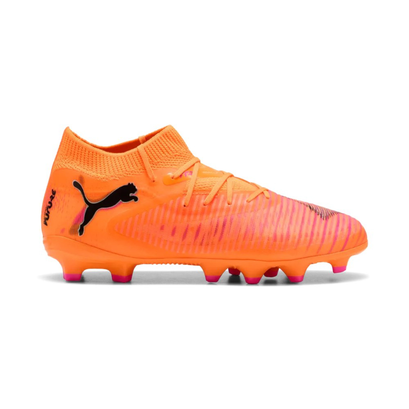 PUMA Future 8 Pro Gras / Kunstgras Voetbalschoenen (MG) Kids Oranje Roze Zwart