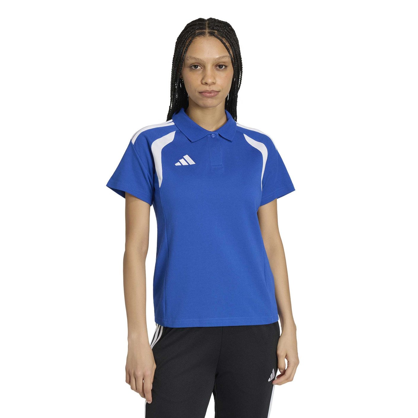Polo adidas Tiro 26 League pour femmes, bleu et blanc